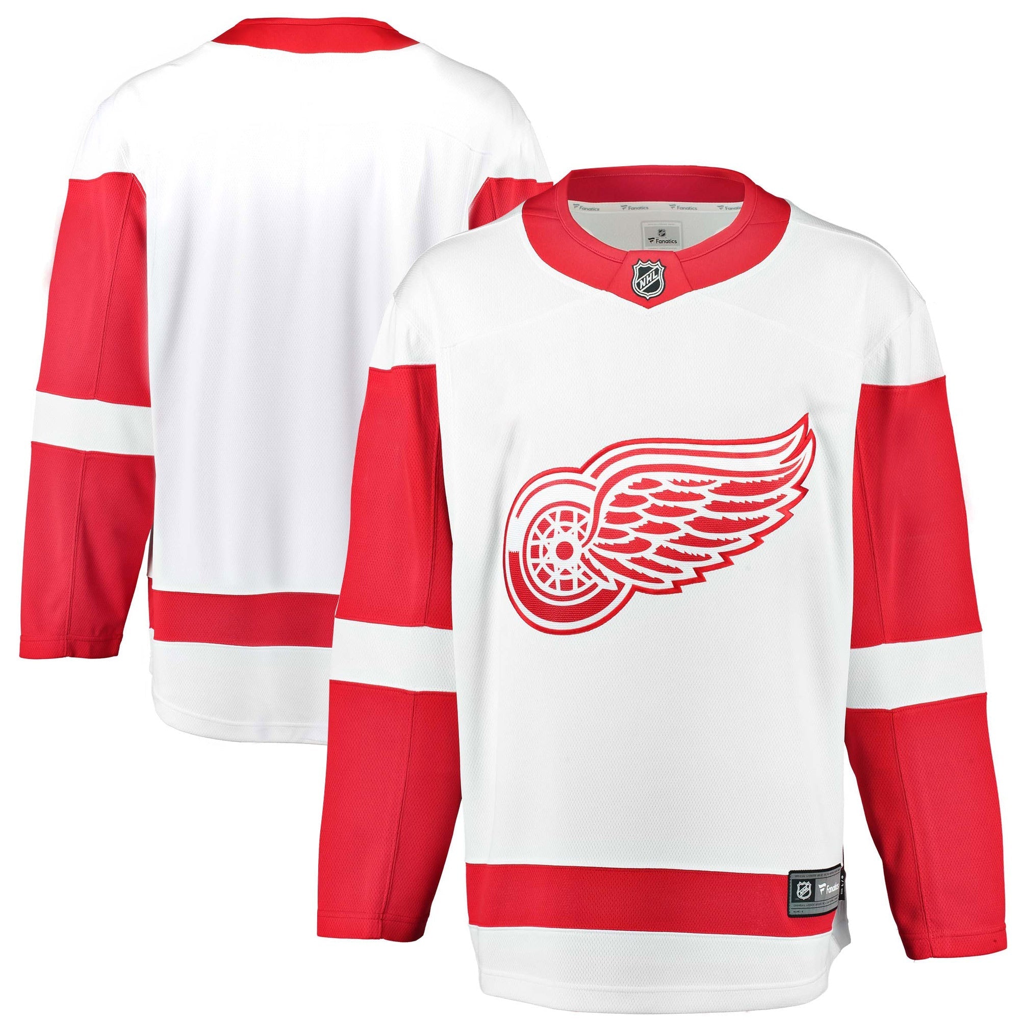 Men's Fanatics Branded White Detroit Red Wings Breakaway Away Jersey