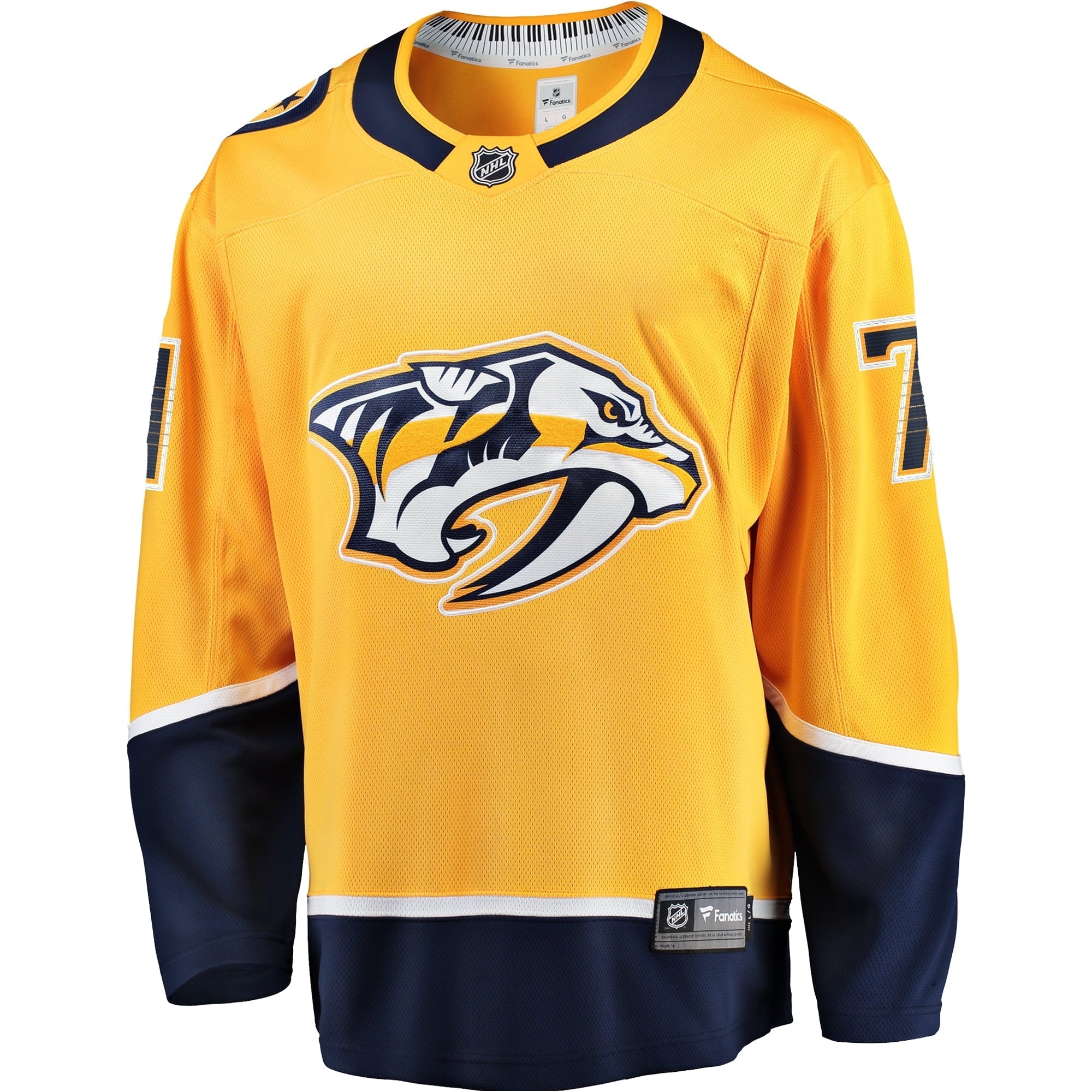 Men's Fanatics Branded Rasmus Asplund Gold Nashville Predators Home Breakaway Jersey