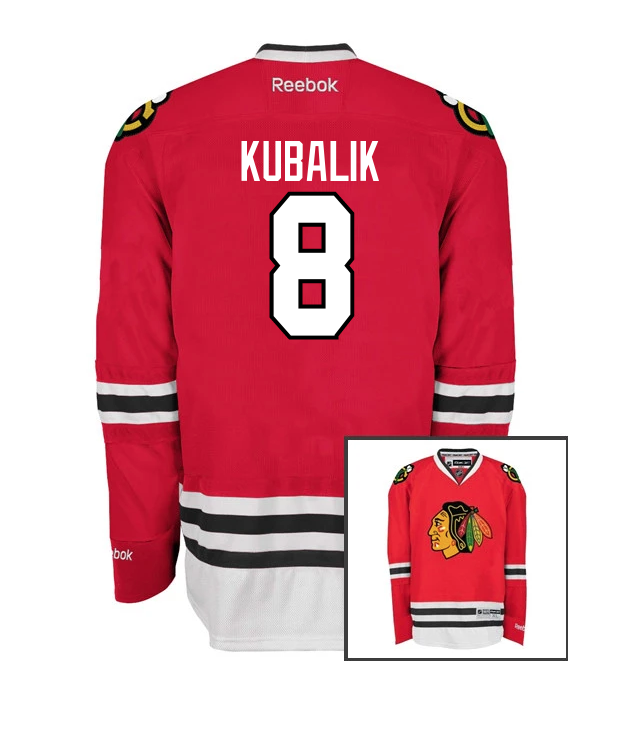Men's Dominik Kubalik Chicago Blackhawks Reebok Red Home Premier Jersey