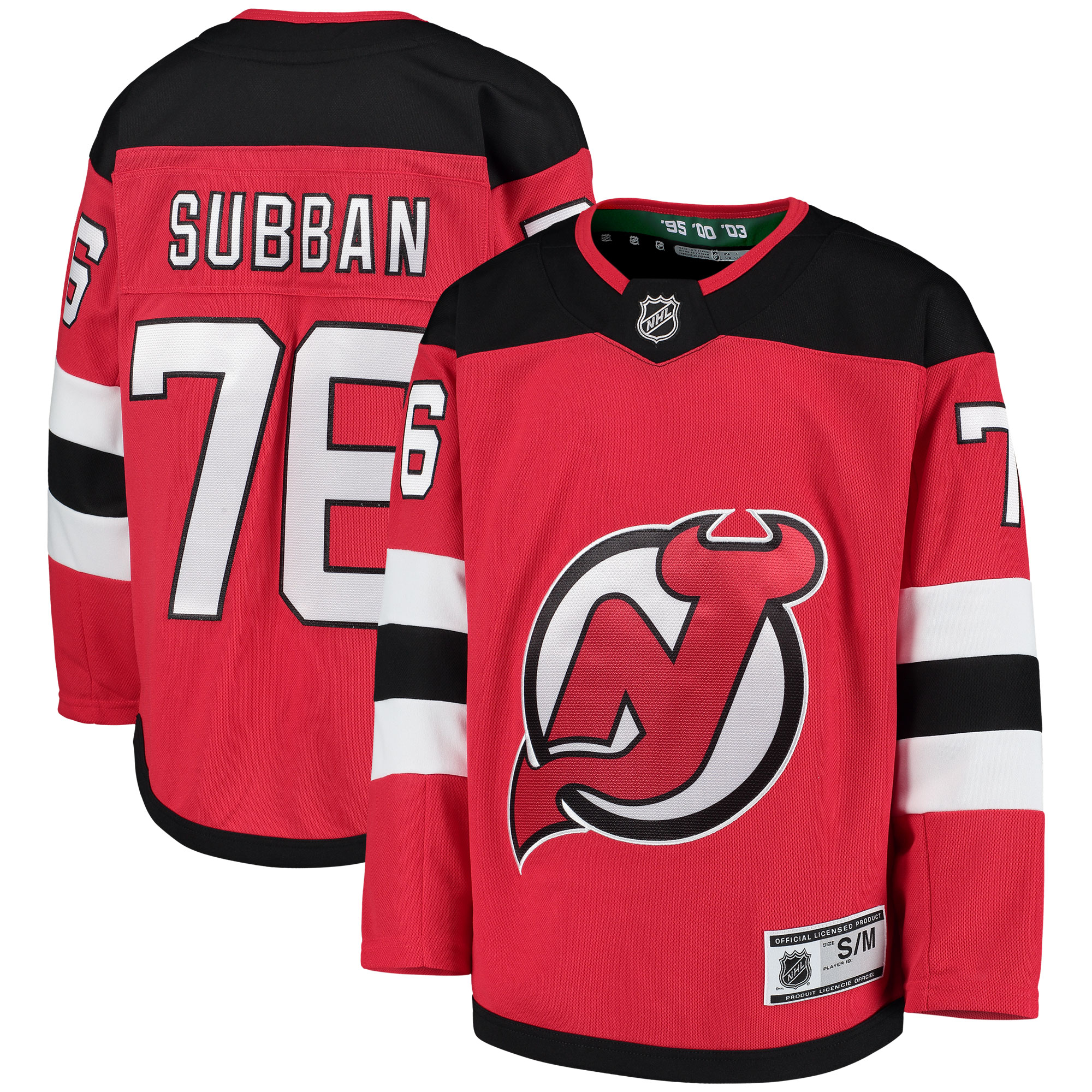 P.K. Subban New Jersey Devils Youth Home Premier Player Jersey - Red