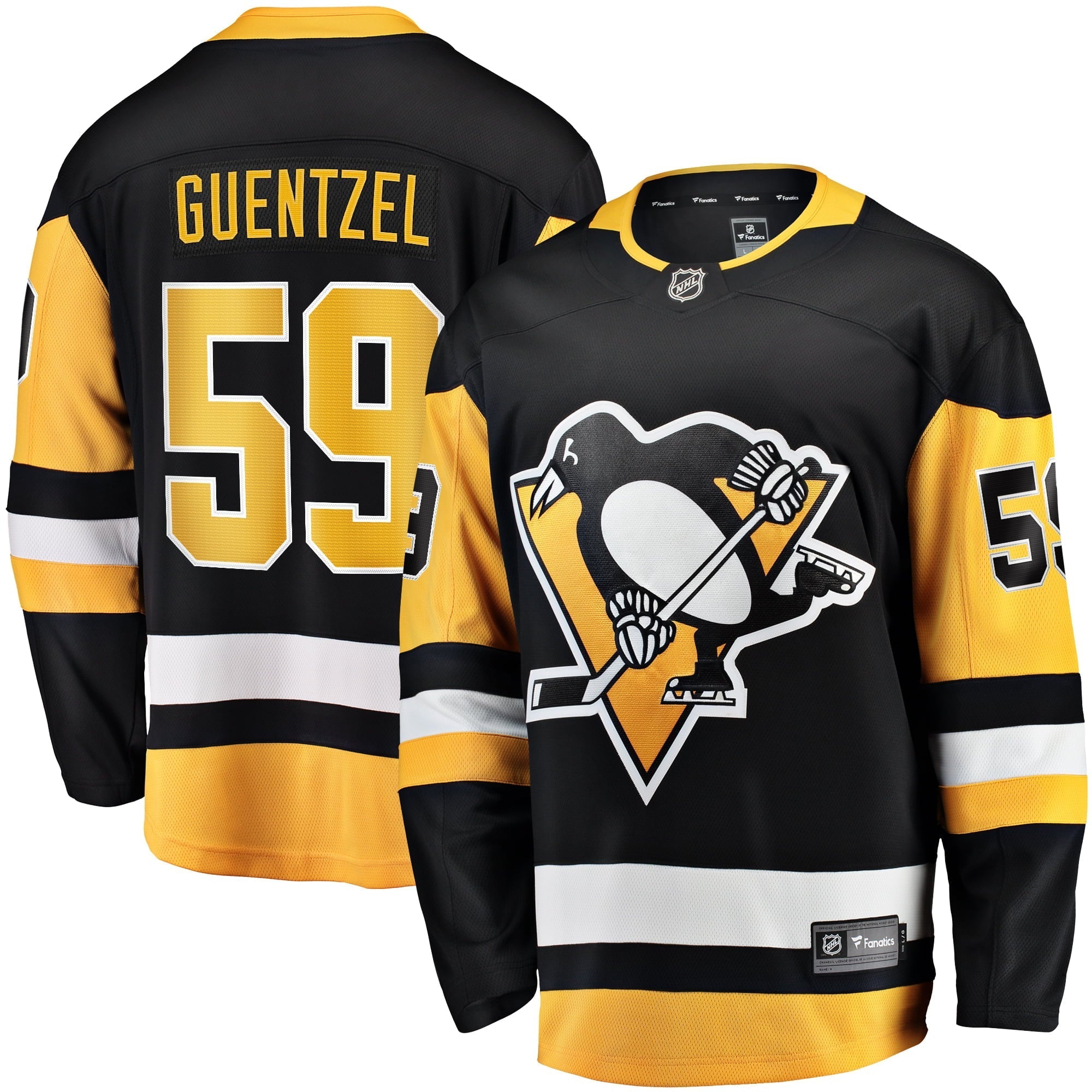 Men's Fanatics Branded Jake Guentzel Black Pittsburgh Penguins Home Premier Breakaway Player Jersey