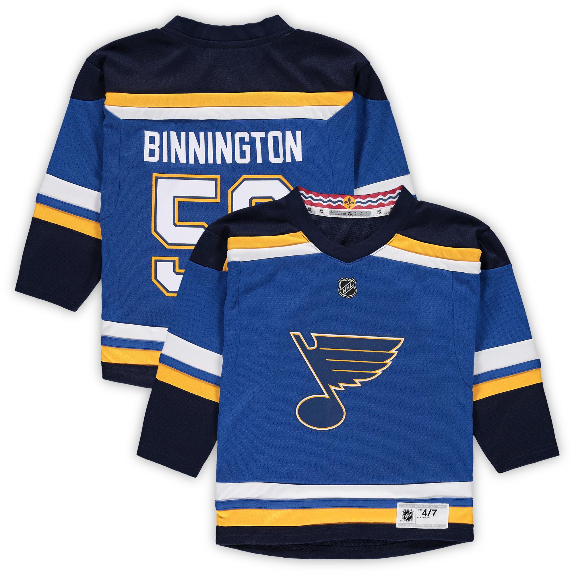 Jordans Binnington St. Louis Blues Preschool Home Replica Player Jersey - Blue