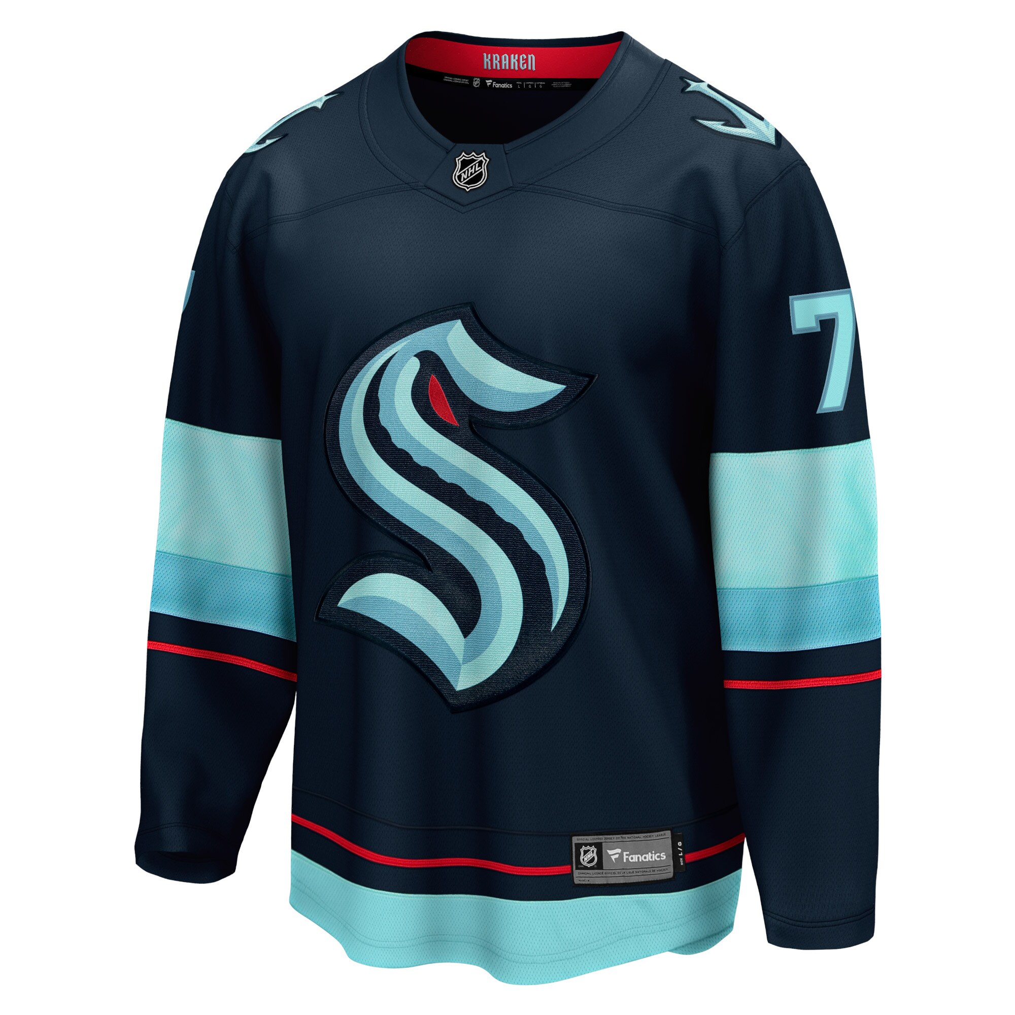 Jordans Eberle Seattle Kraken Fanatics Branded Home Premier Breakaway Player Jersey - Deep Sea Blue