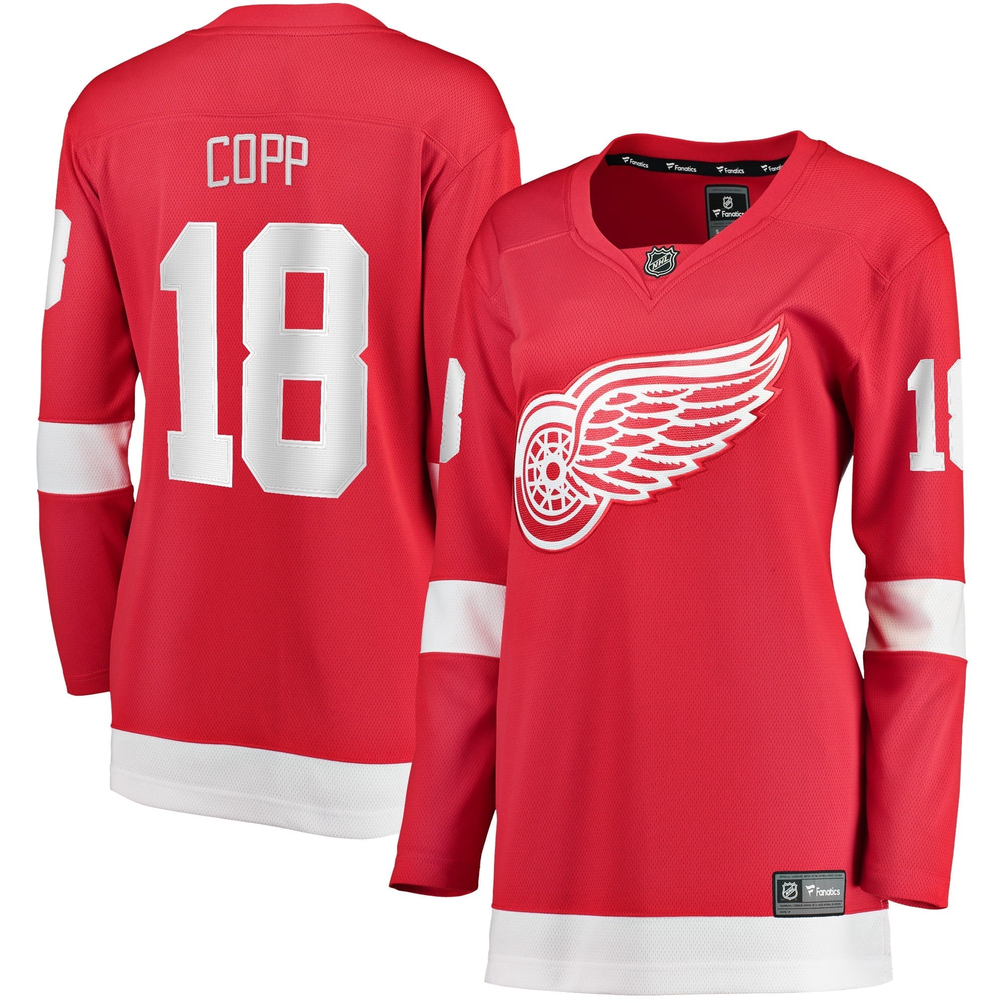 Women's Fanatics Branded Andrew Copp Red Detroit Red Wings Home Breakaway Player Jersey