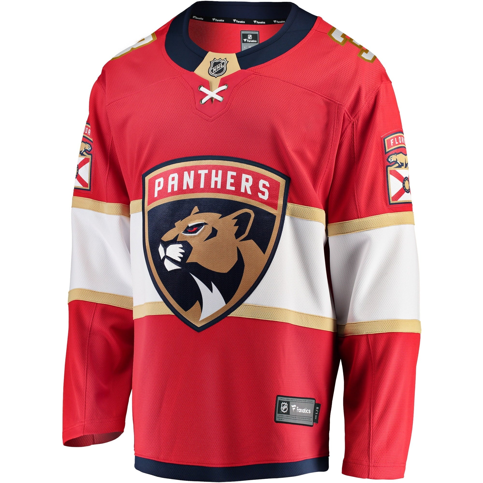 Men's Fanatics Branded Matt Kiersted Red Florida Panthers Home Team Breakaway Player Jersey