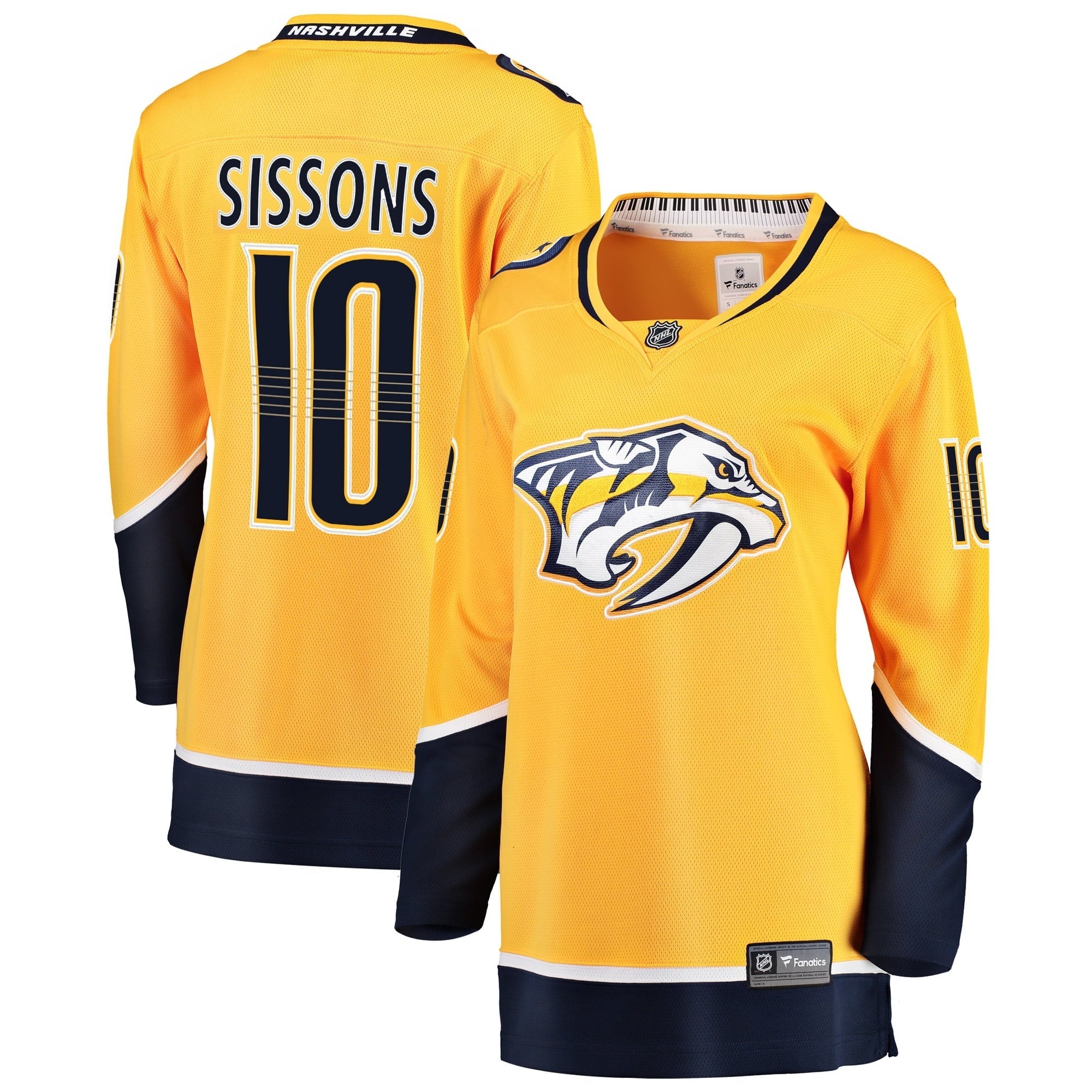 Women's Fanatics Branded Colton Sissons Gold Nashville Predators Breakaway Player Jersey
