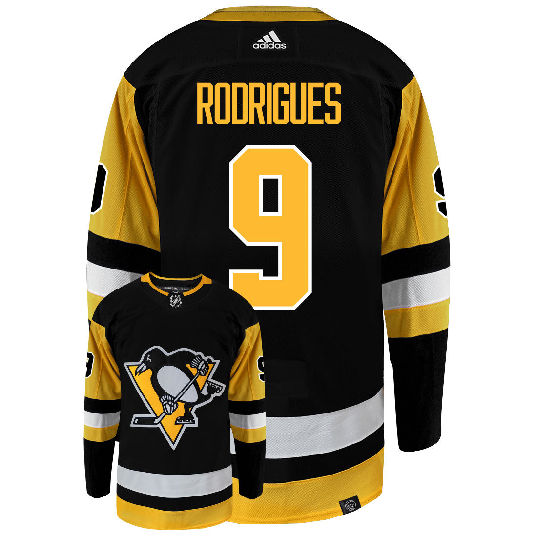 Evan Rodrigues Pittsburgh Penguins Adidas Primegreen Authentic NHL Hockey Jersey