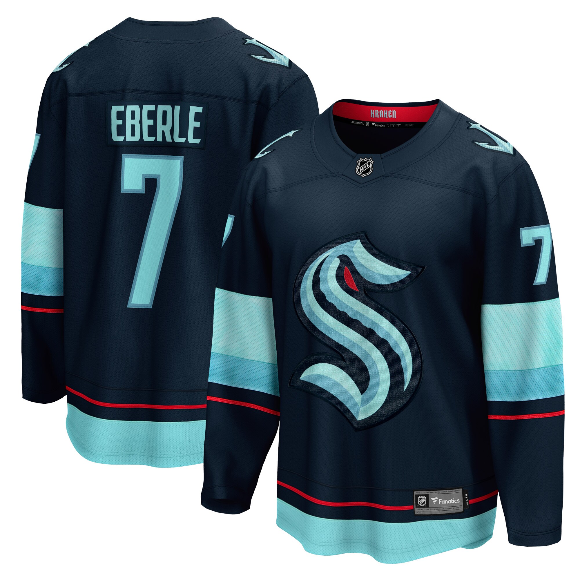 Jordans Eberle Seattle Kraken Fanatics Branded Home Premier Breakaway Player Jersey - Deep Sea Blue