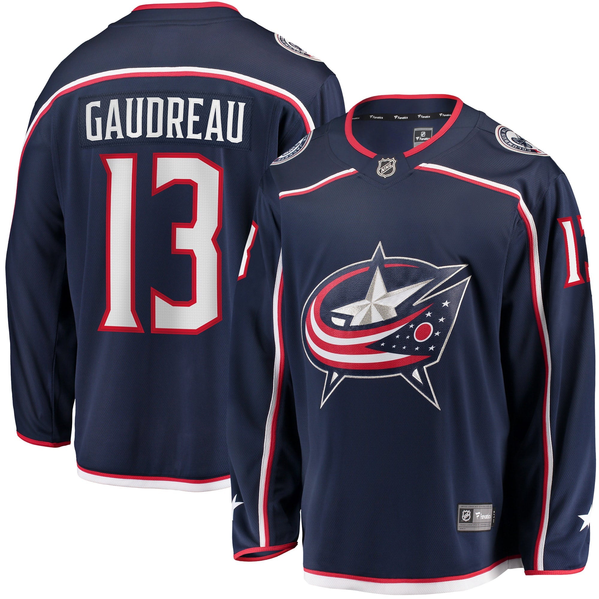 Men's Fanatics Branded Johnny Gaudreau Navy Columbus Blue Jackets 2022 Breakaway Player Jersey