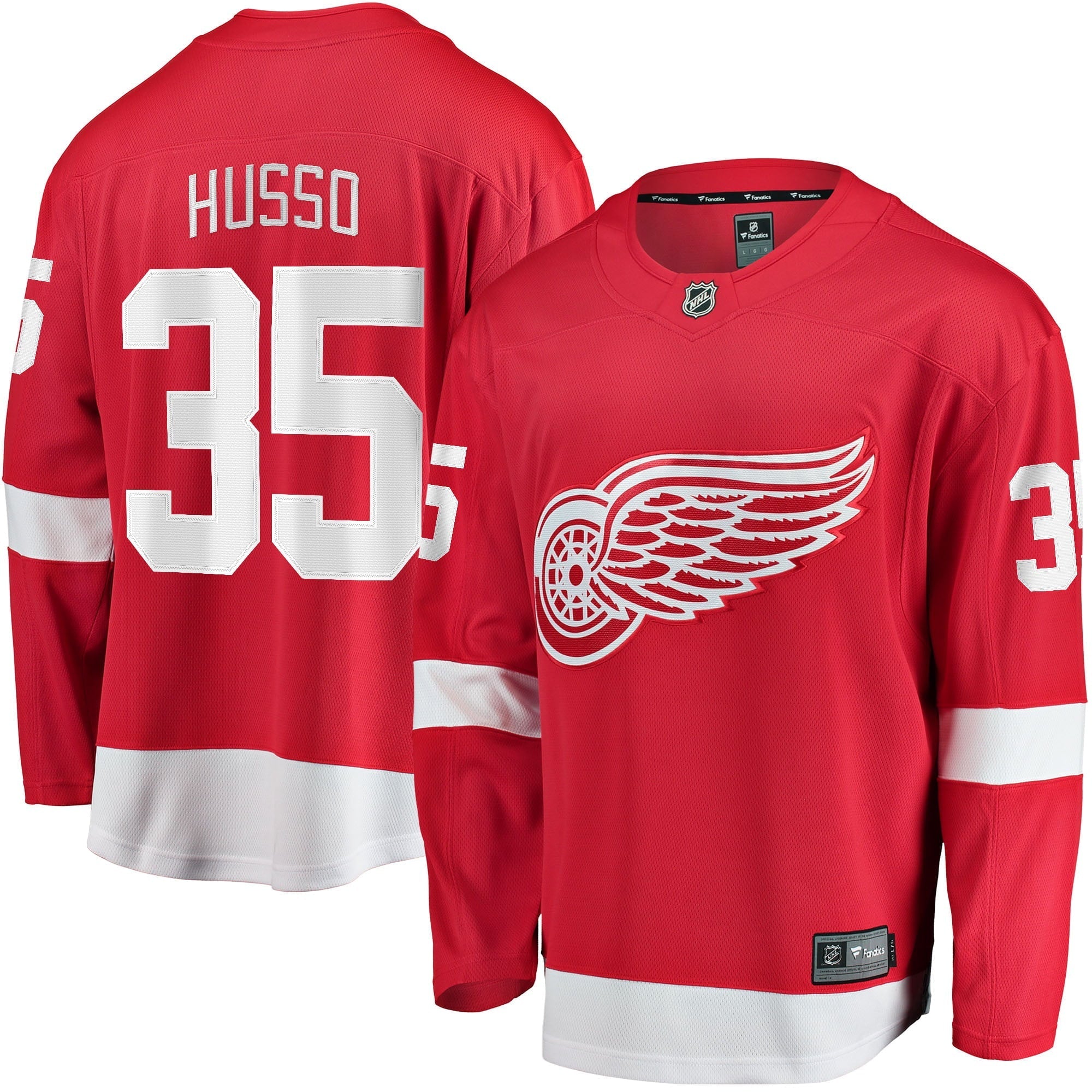Men's Fanatics Branded Ville Husso Red Detroit Red Wings Home Breakaway Player Jersey