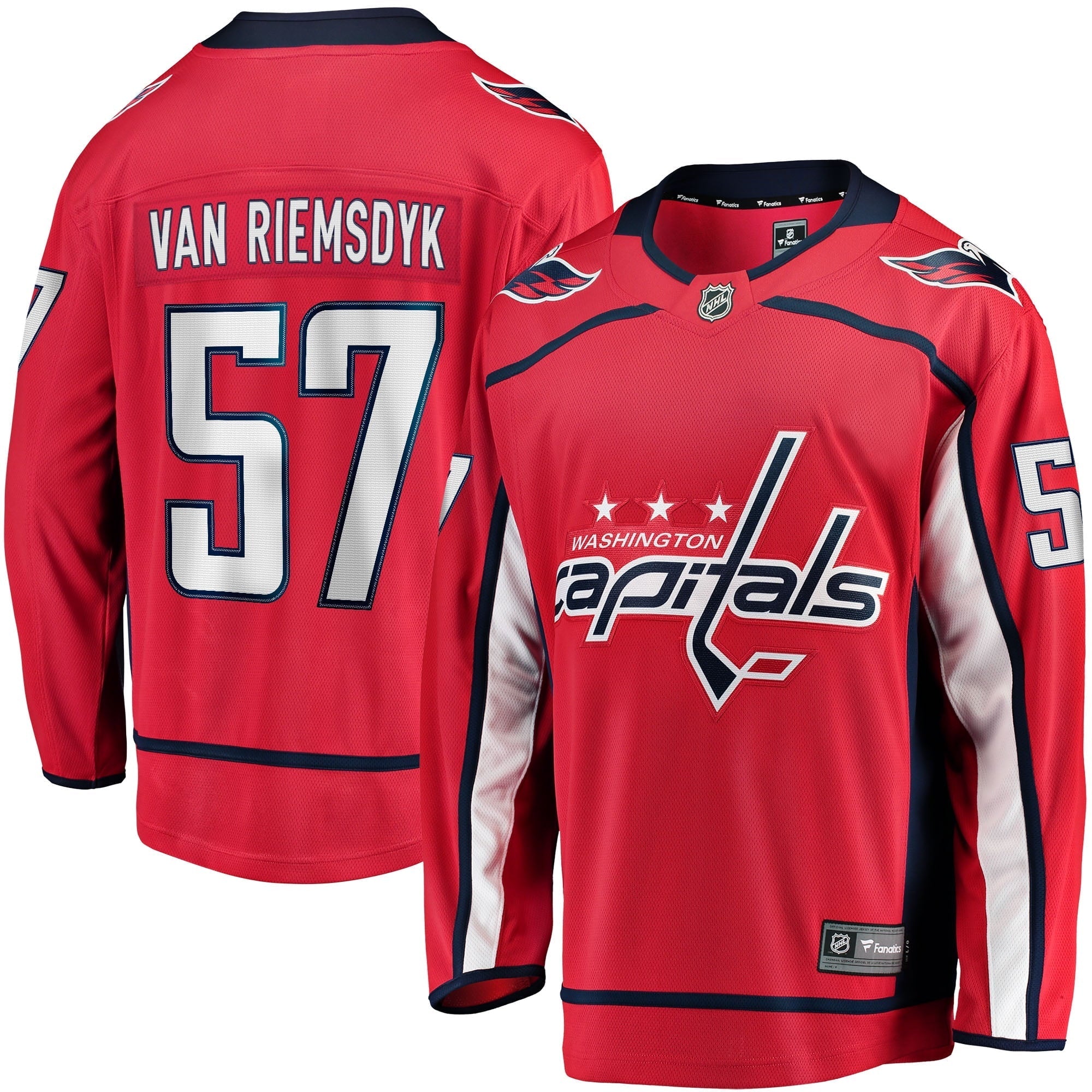 Men's Fanatics Branded Trevor van Riemsdyk Red Washington Capitals Home Breakaway Jersey
