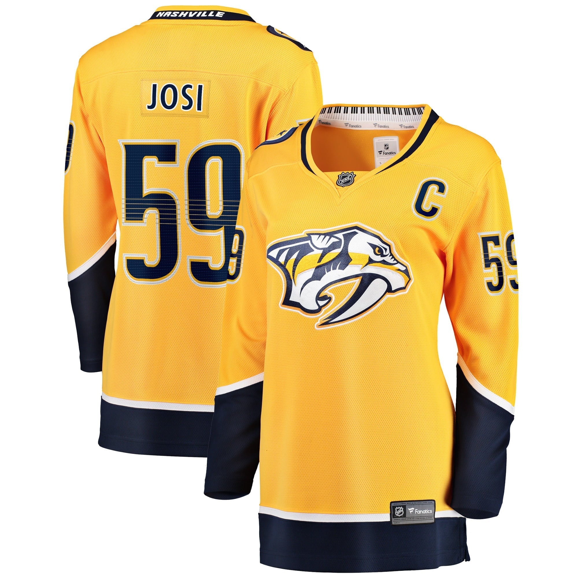 Women's Fanatics Branded Roman Josi Gold Nashville Predators Premier Breakaway Player Jersey