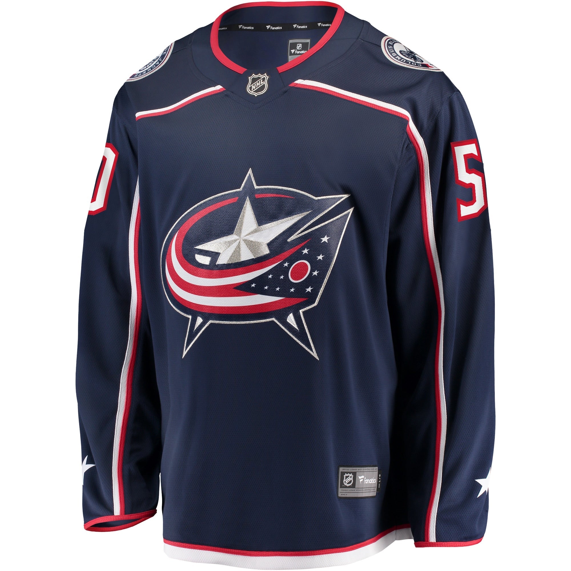 Men's Fanatics Branded Eric Robinson Navy Columbus Blue Jackets Home Breakaway Player Jersey