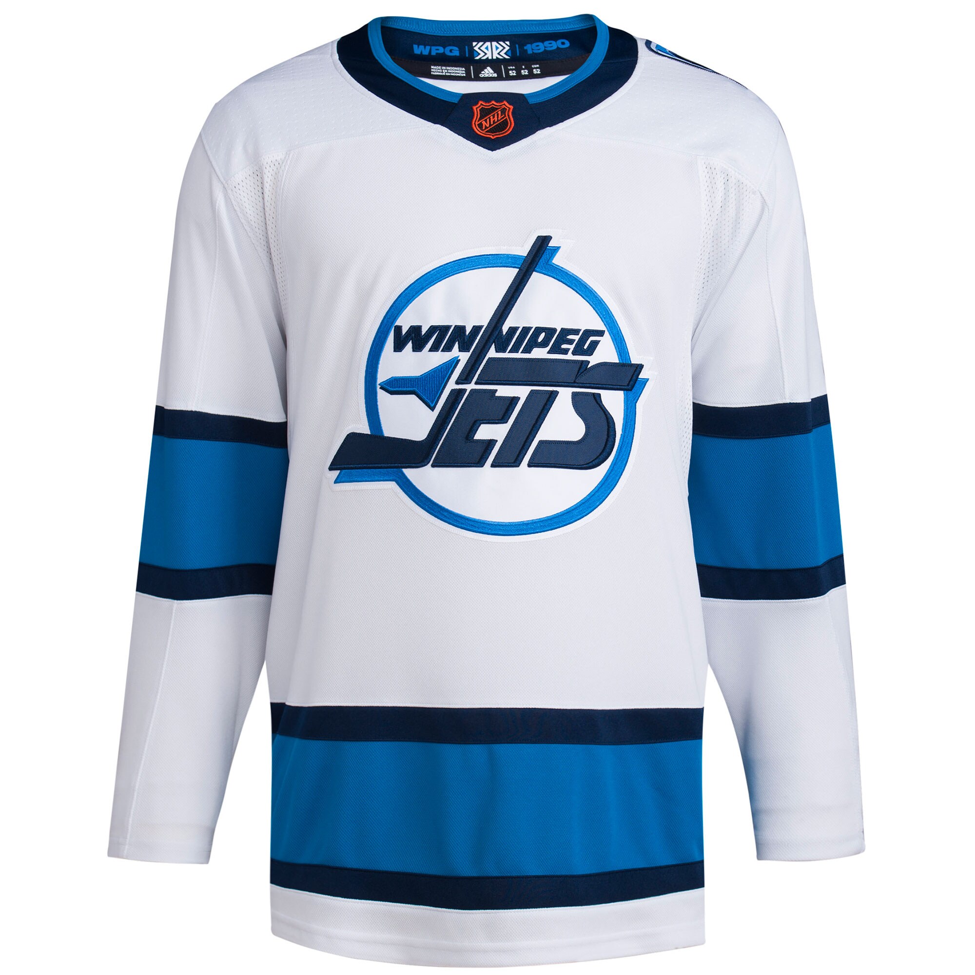 Winnipeg Jets adidas Reverse Retro 2.0 Authentic Blank Jersey - White