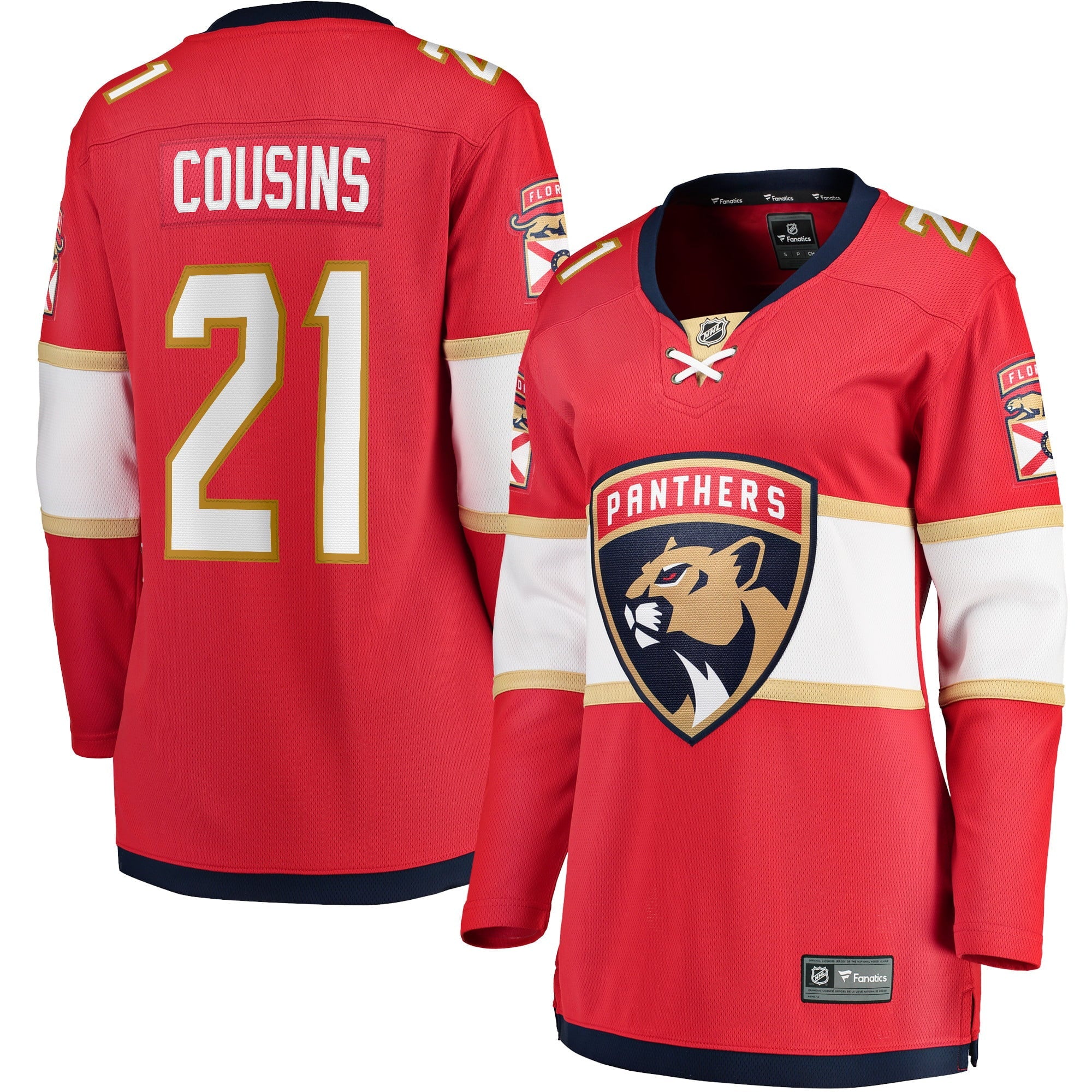 Women's Fanatics Branded Nick Cousins Red Florida Panthers Home Breakaway Player Jersey