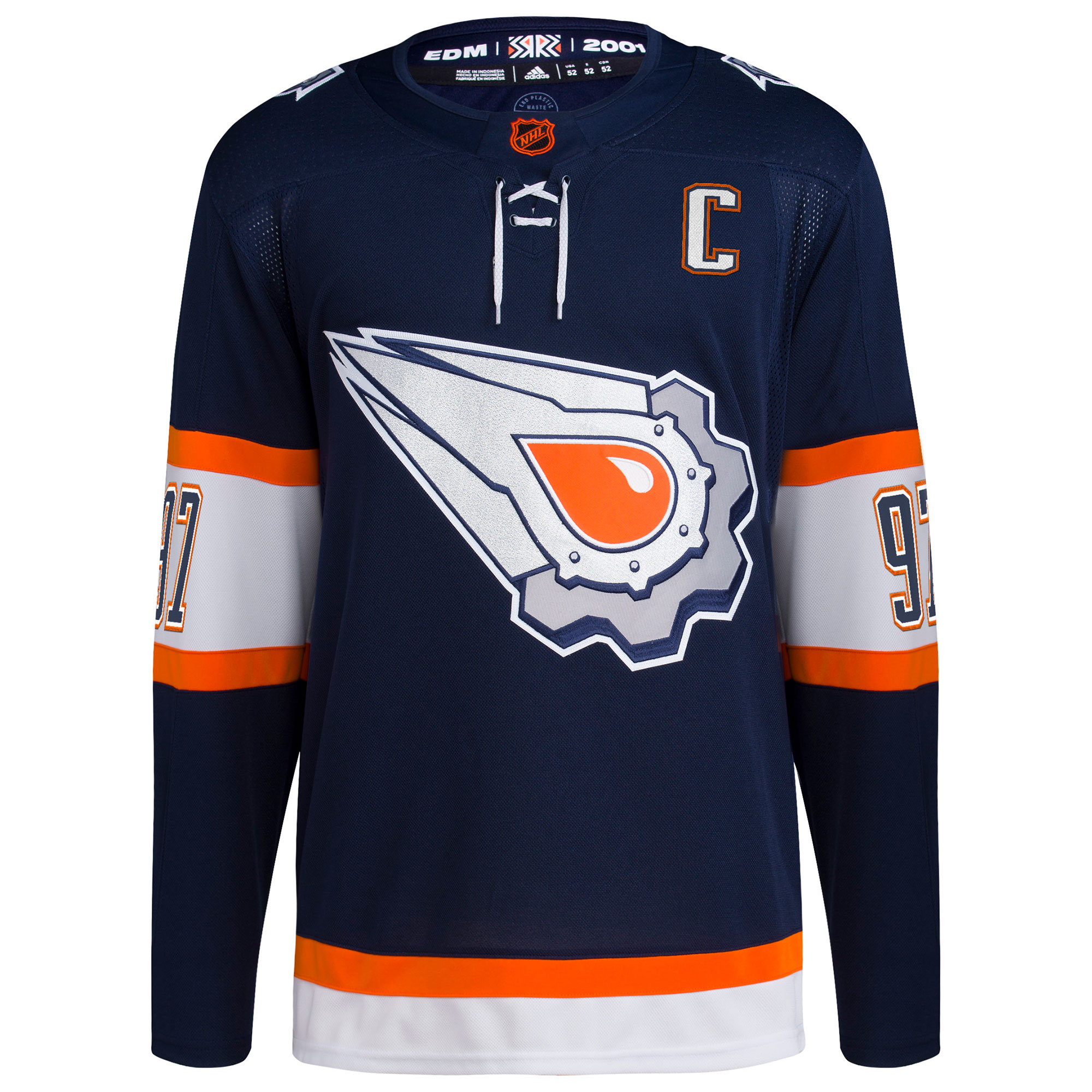 Connor McDavid Edmonton Oilers adidas Reverse Retro 2.0 Authentic Player Jersey - Navy