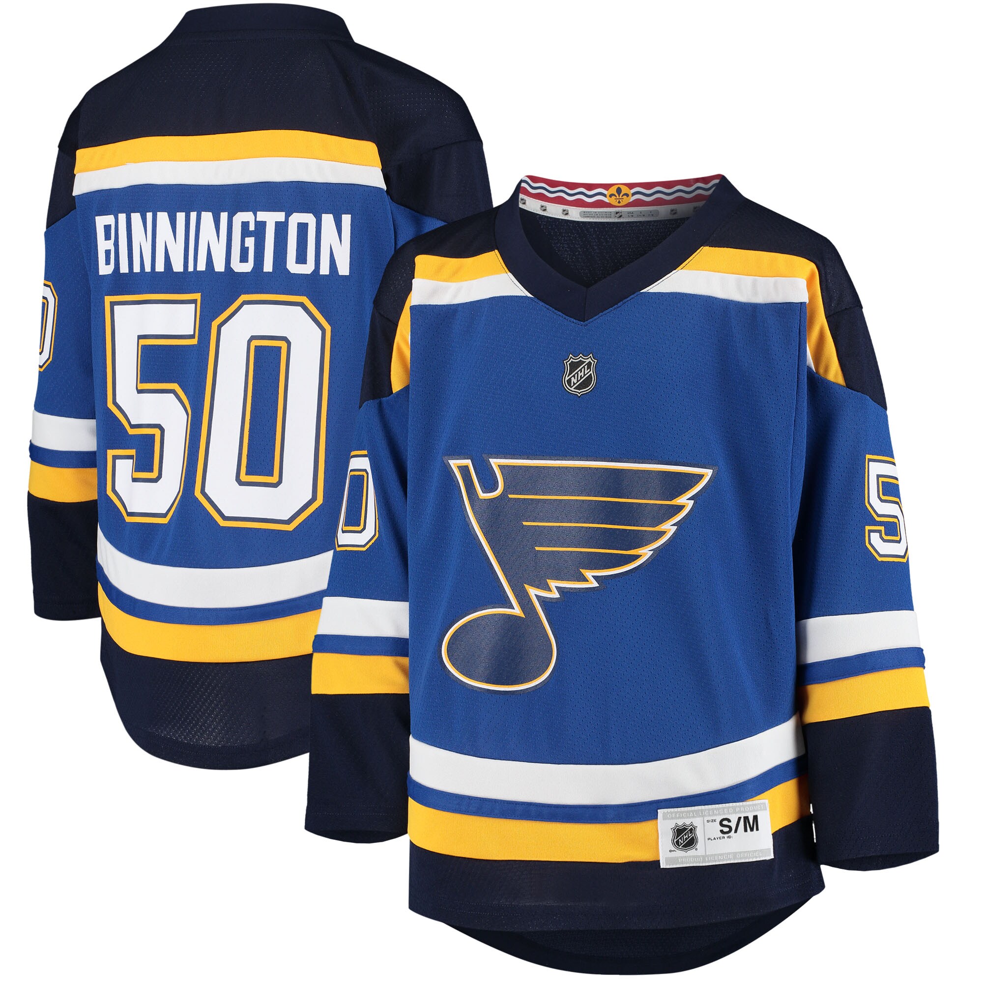 Jordans Binnington St. Louis Blues Youth Home Replica Player Jersey - Blue