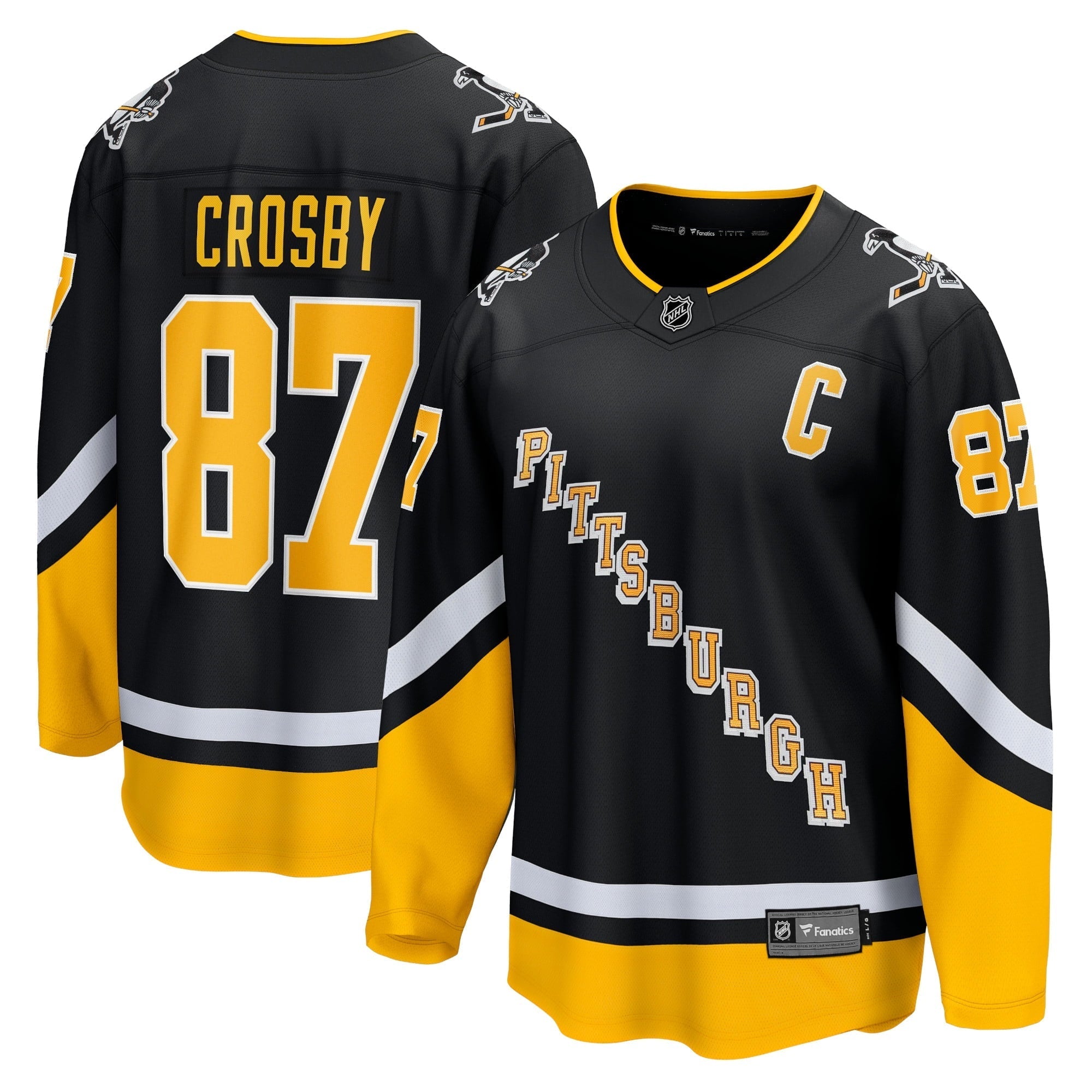 Men's Fanatics Branded Sidney Crosby Black Pittsburgh Penguins 2021/22 Alternate Premier Breakaway Player Jersey