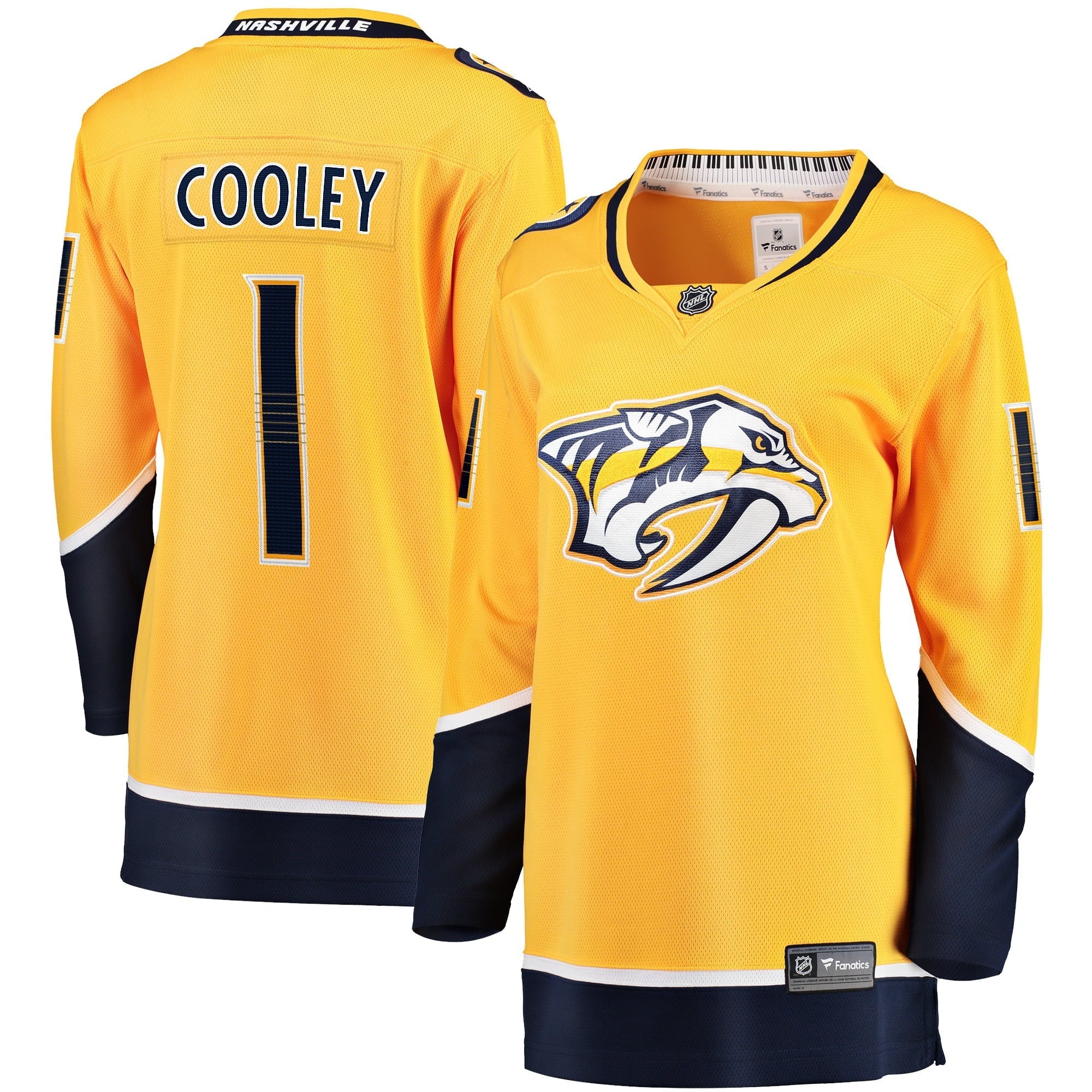 Women's Fanatics Branded Devin Cooley Gold Nashville Predators Home Breakaway Player Jersey
