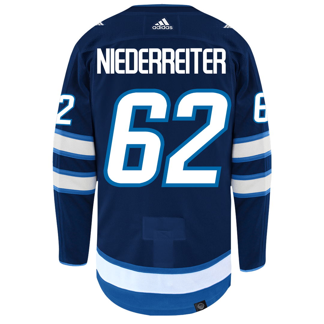 Nino Niederreiter Winnipeg Jets Adidas Primegreen Authentic NHL Hockey Jersey