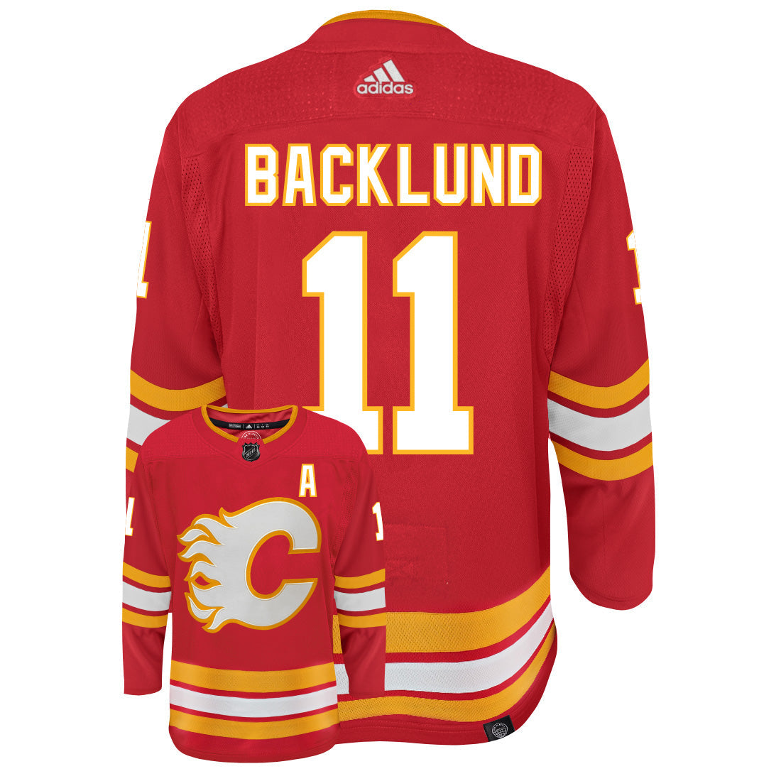 Mikael Backlund Calgary Flames Adidas Primegreen Authentic NHL Hockey Jersey