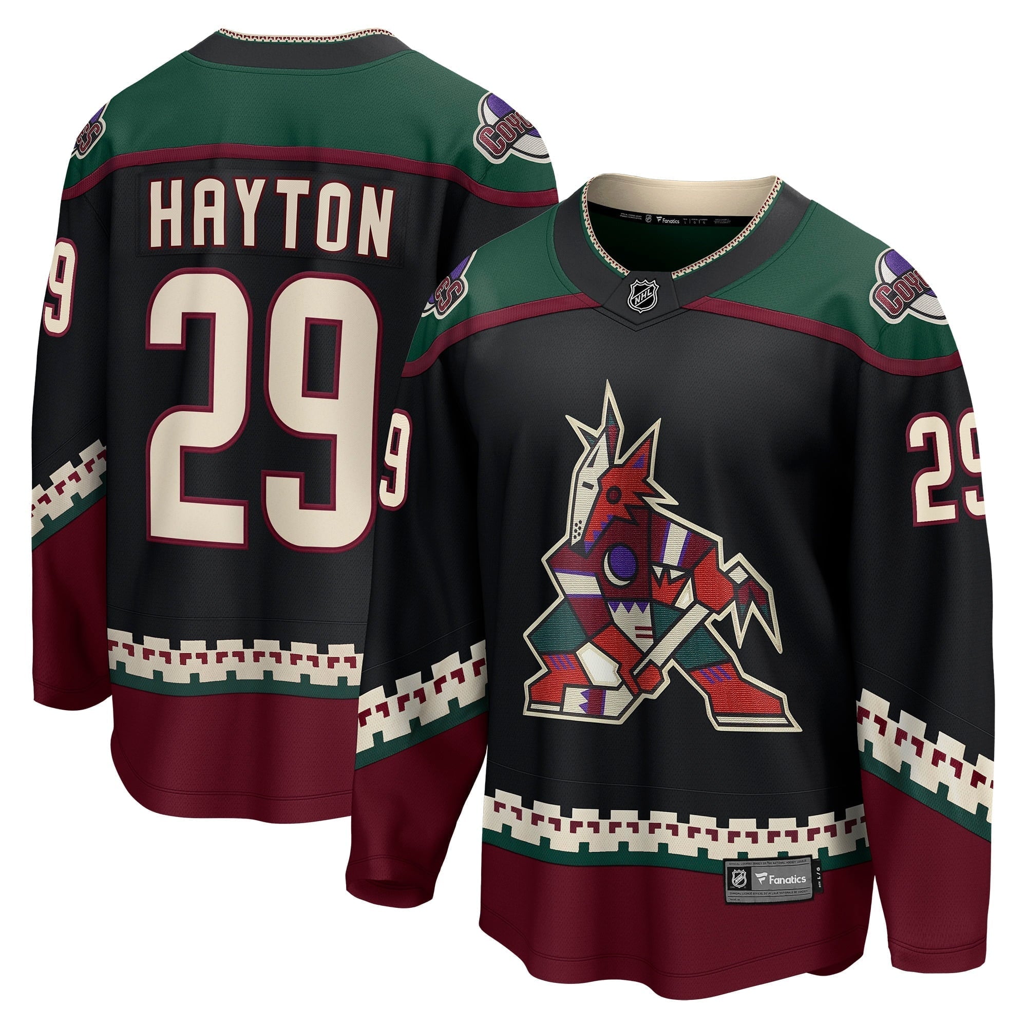 Men's Fanatics Branded Barrett Hayton Black Arizona Coyotes Home Breakaway Player Jersey