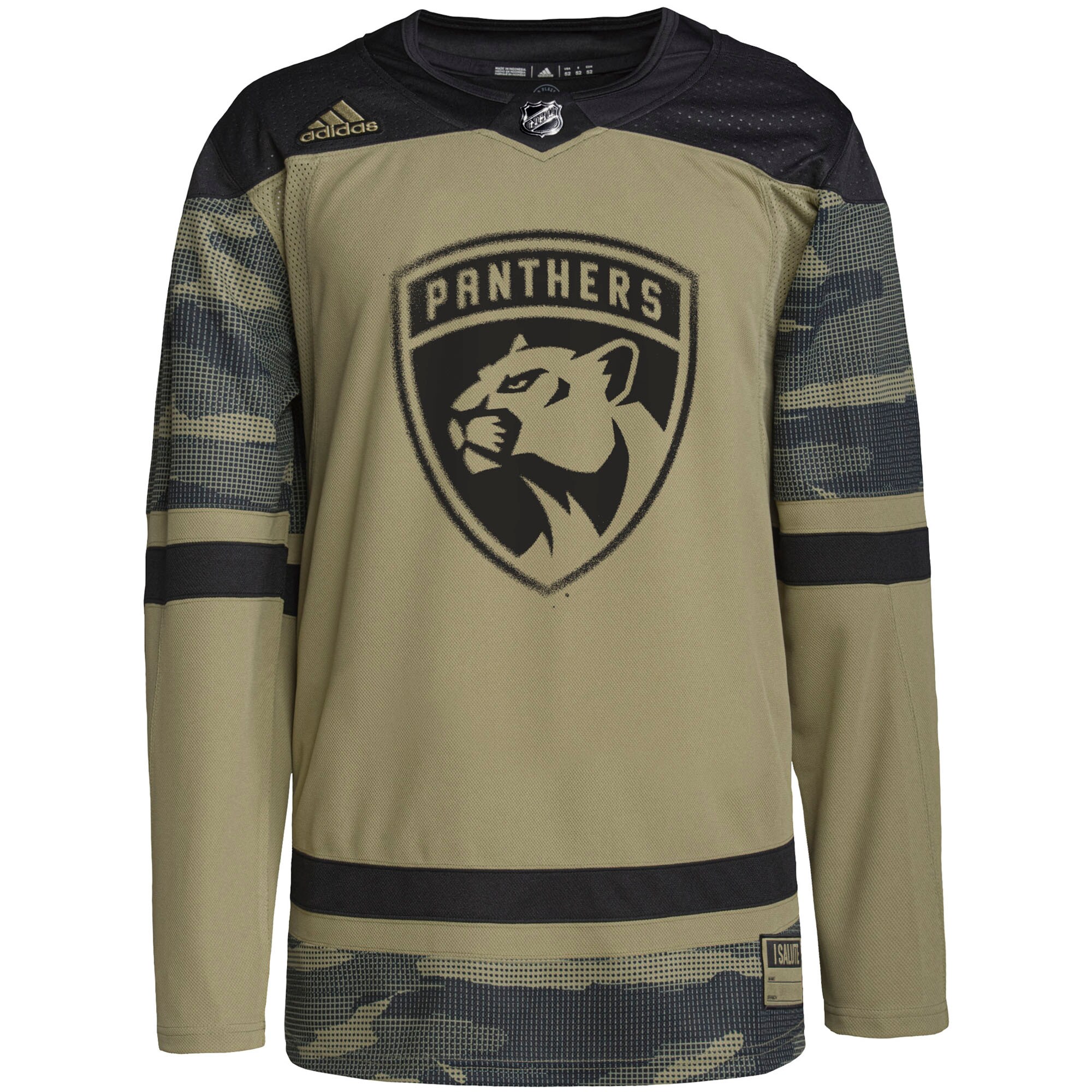 Florida Panthers adidas Military Appreciation Team Authentic Practice Jersey - Camo