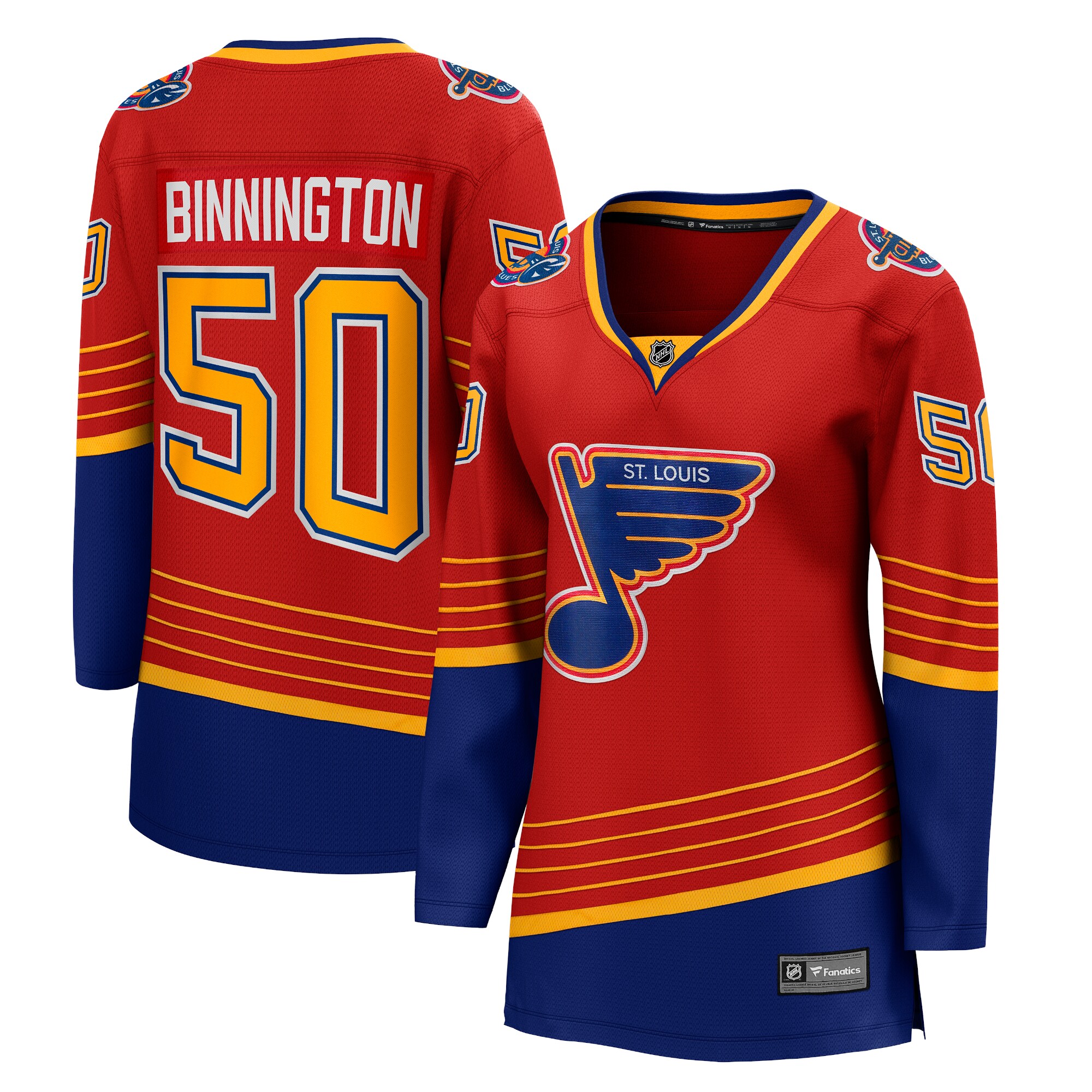 Jordans Binnington St. Louis Blues Fanatics Branded Women's 2020/21 Special Edition Breakaway Player Jersey - Red