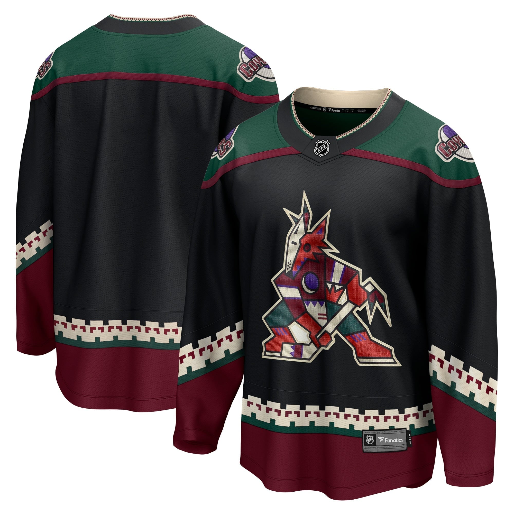 Men's Fanatics Branded Black Arizona Coyotes 2021/22 Home Breakaway Jersey