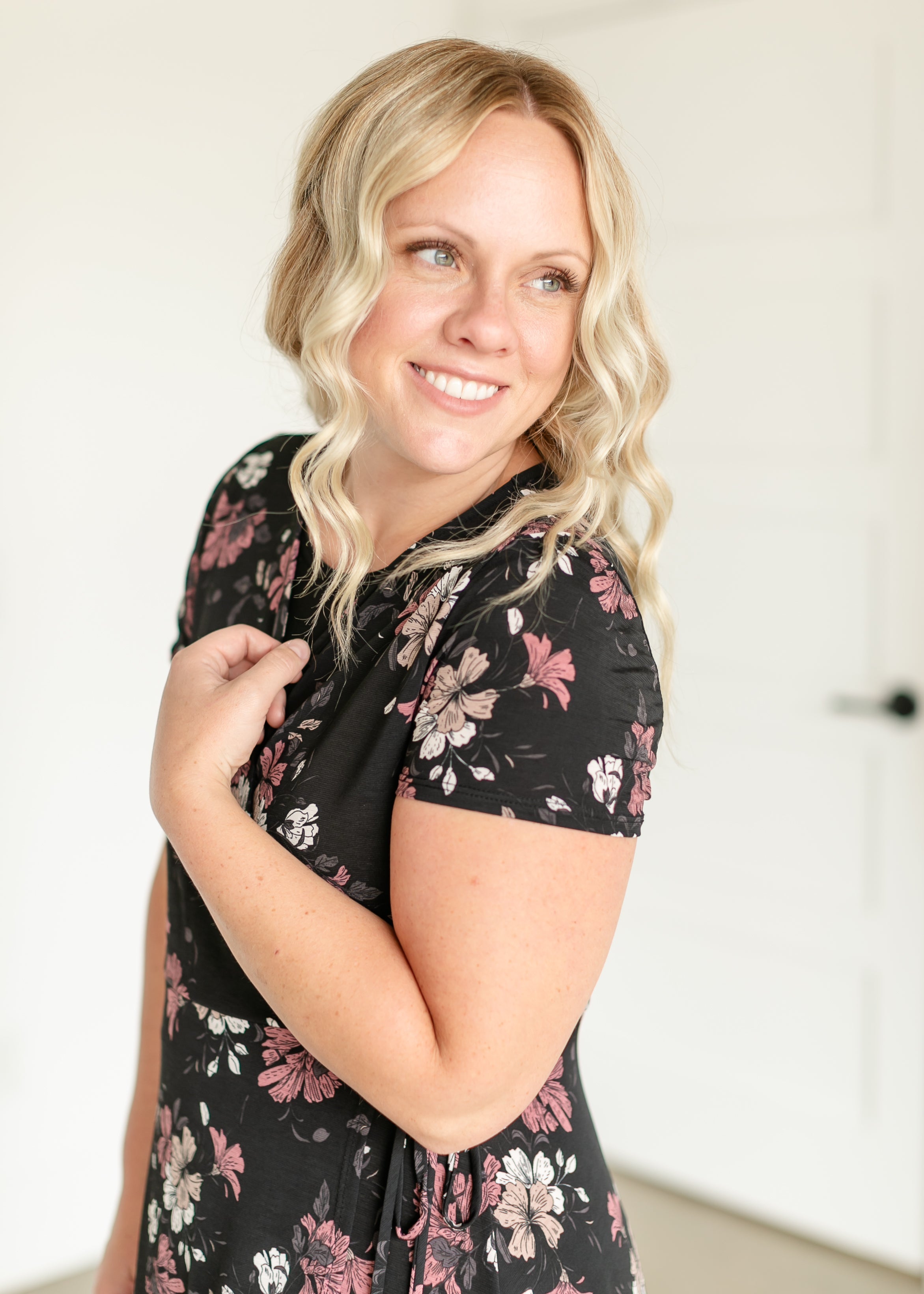 Floral Midi Wrap Dress