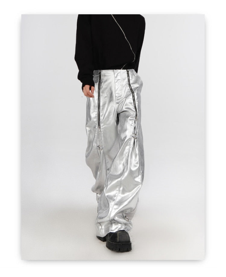 Unisex New Casual Custom Design Zipper Pants