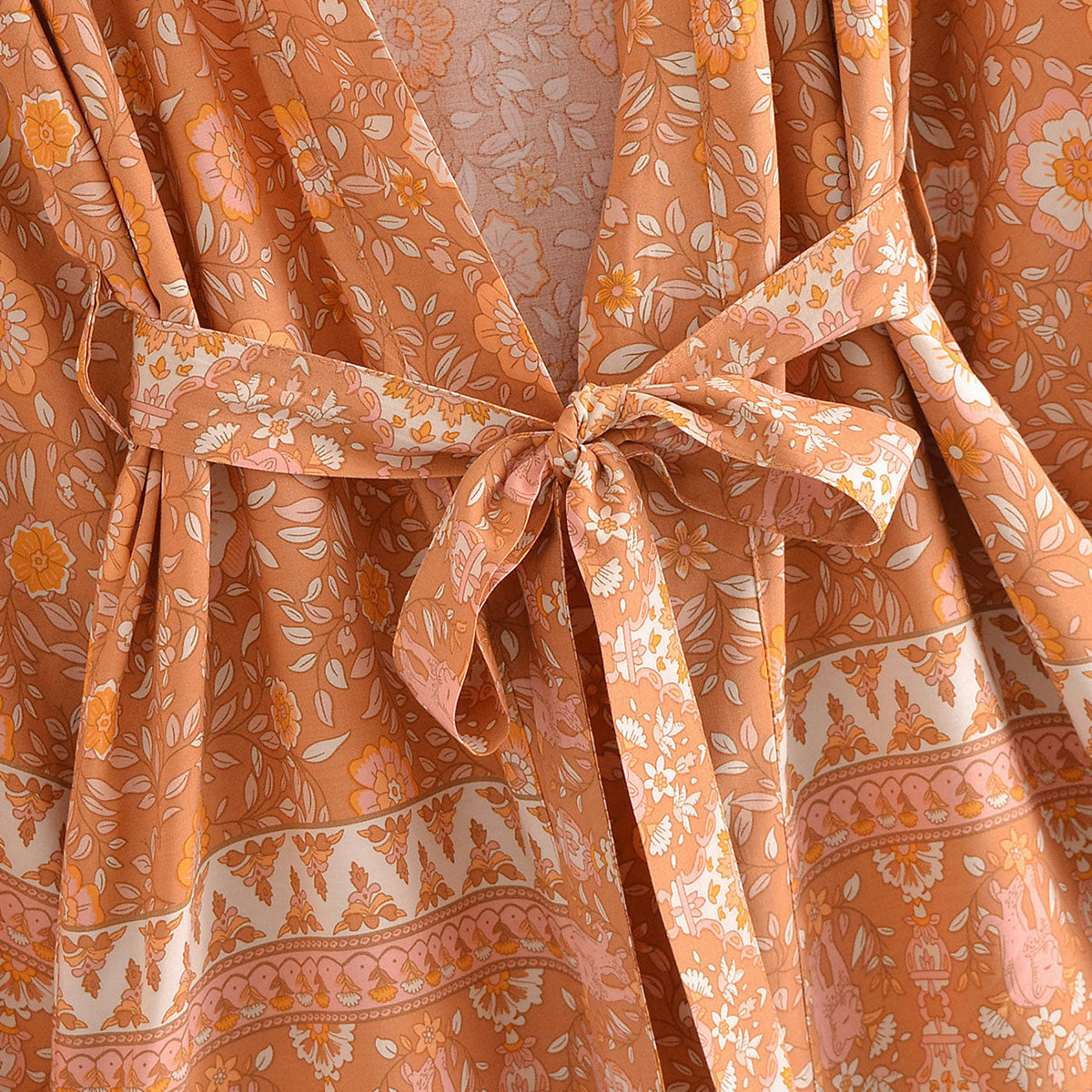 Sienna Sands Boho Floral Print Short Robe