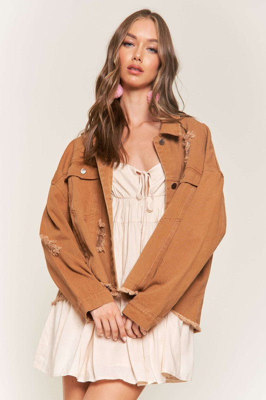 Going With The Seasons Jacket in Camel