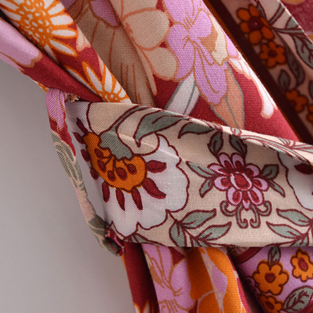 Wild Currant Boho Floral Print Short Robe