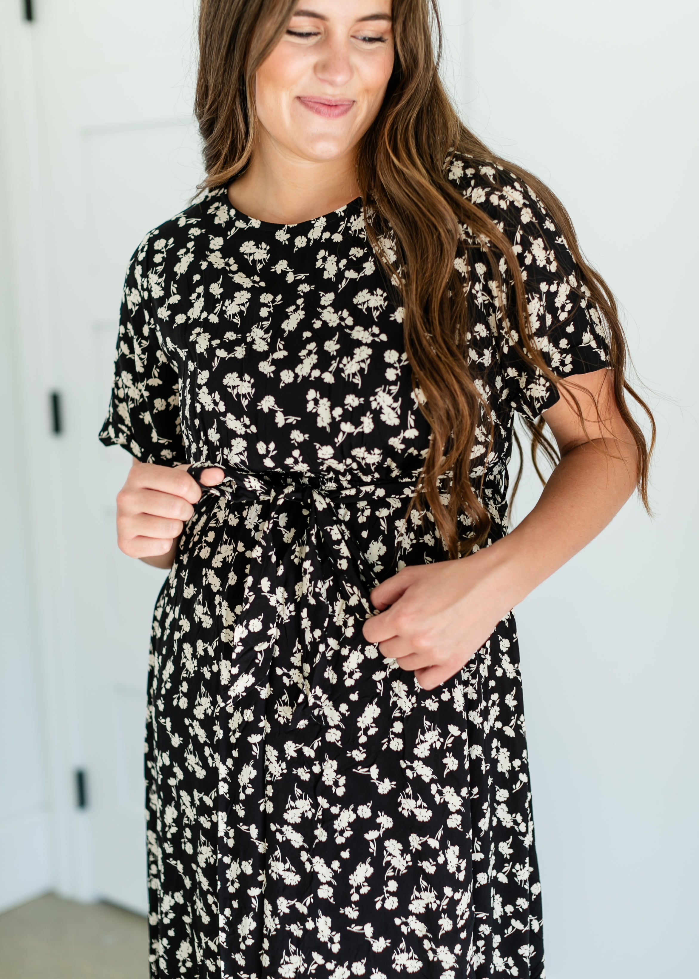 Floral Belted Maxi Dress