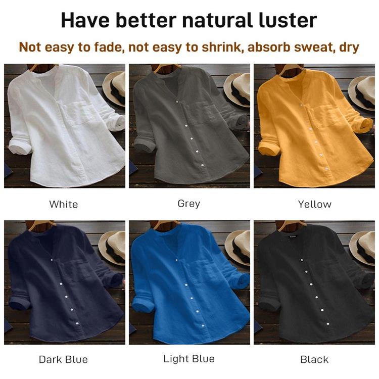 Linen Cotton Casual Loose Shirt-Buy 3 Get Free Shipping