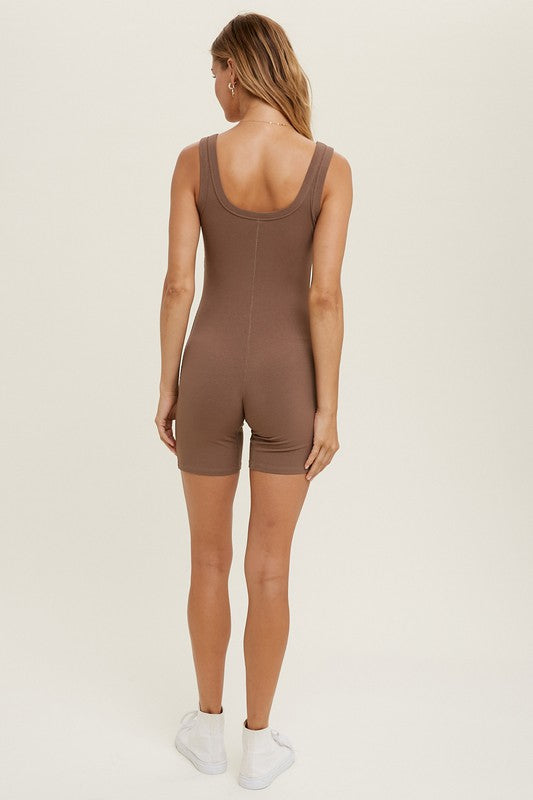Feeling Elite Onesie Romper in Brown