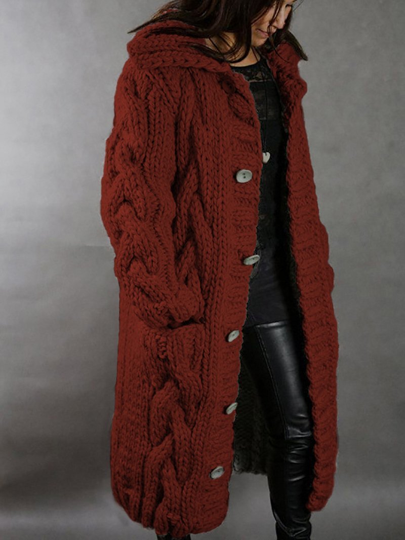 Cardigan Chunky Oversized Style Long Coat