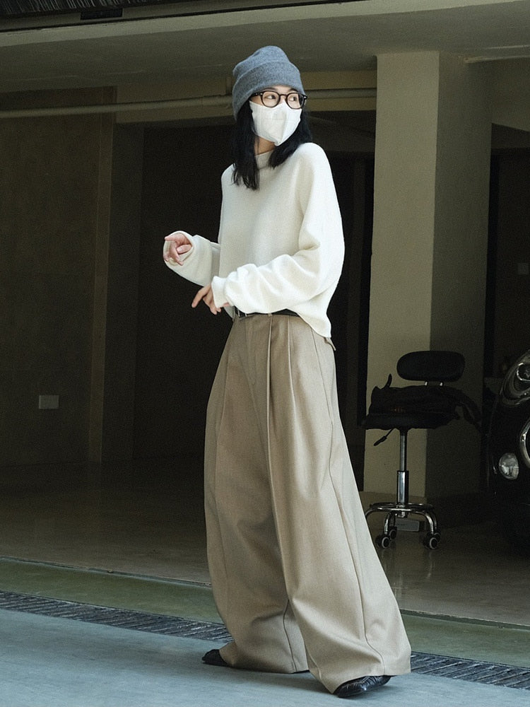 Classy Elegance Luxe Pleated Wide Leg Pants