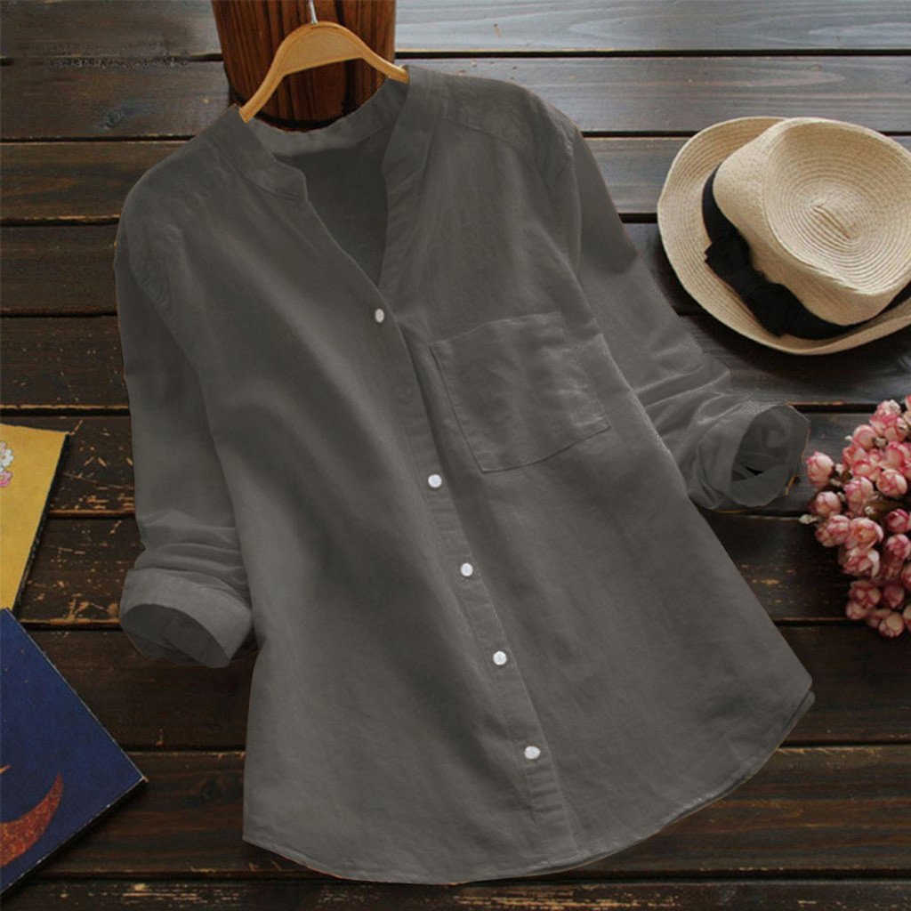 Linen Cotton Casual Loose Shirt-Buy 3 Get Free Shipping