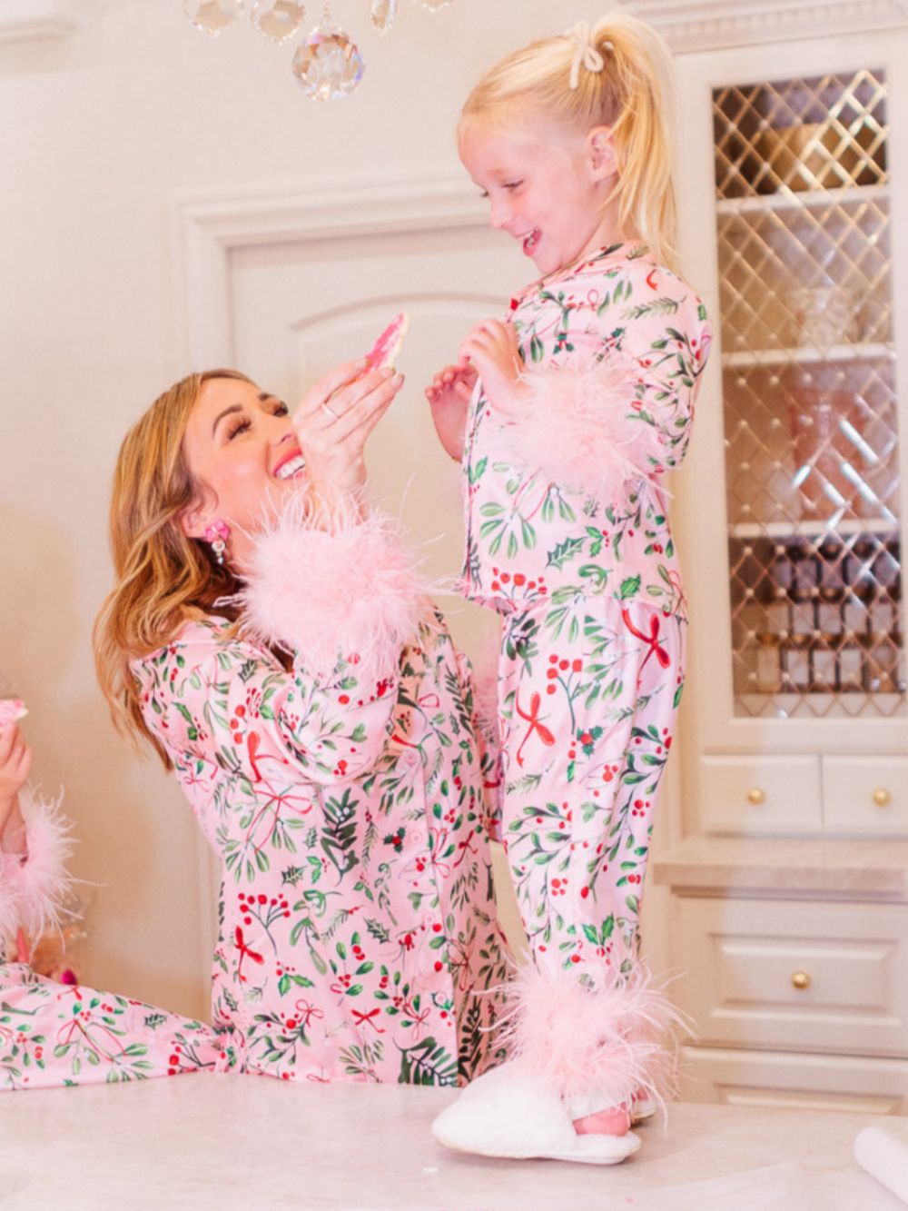 Mini Barbie Pink Christmas Holiday Pajamas