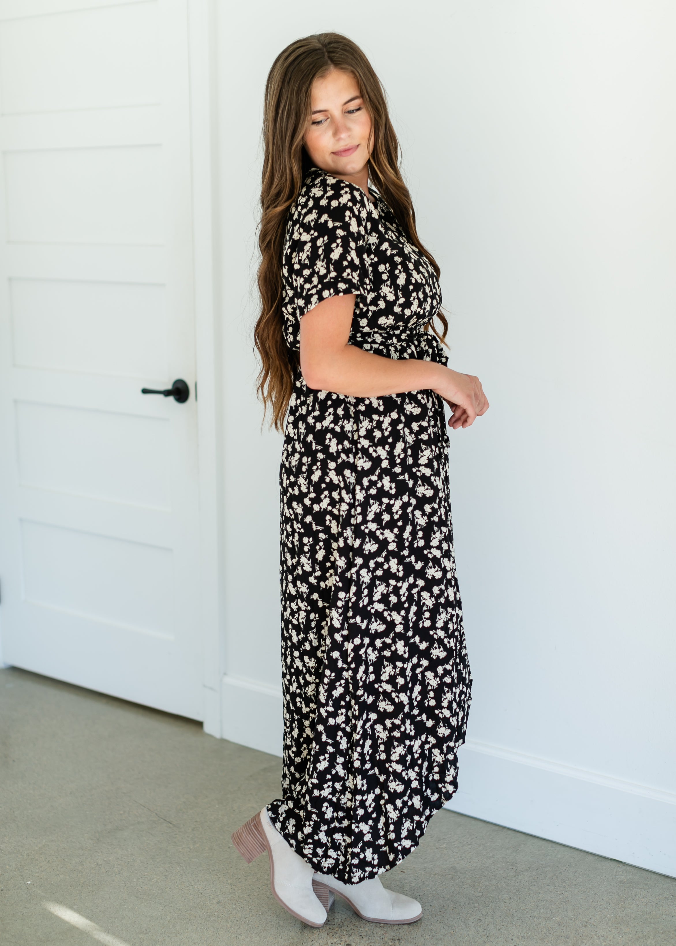 Floral Belted Maxi Dress