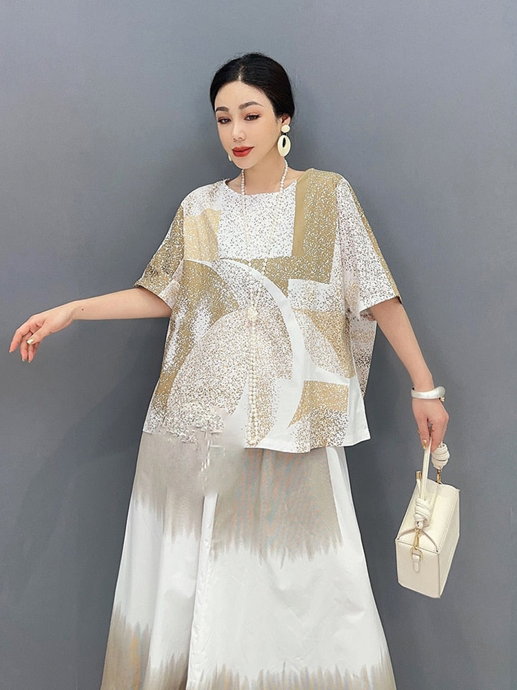 New Everyday Comfortable Chic Top & Skirt 2-Piece Set