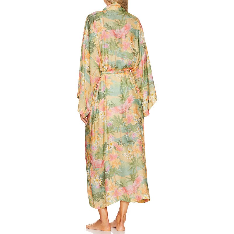 Palm Beach Boho Floral Print Maxi Robe