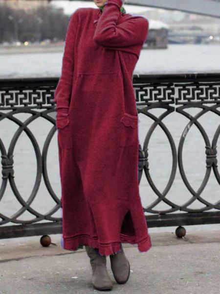 Loose Oversized Knitted Long Dress