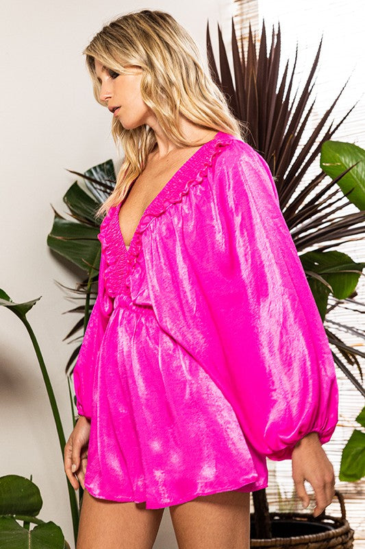Next Level Romper in Pink