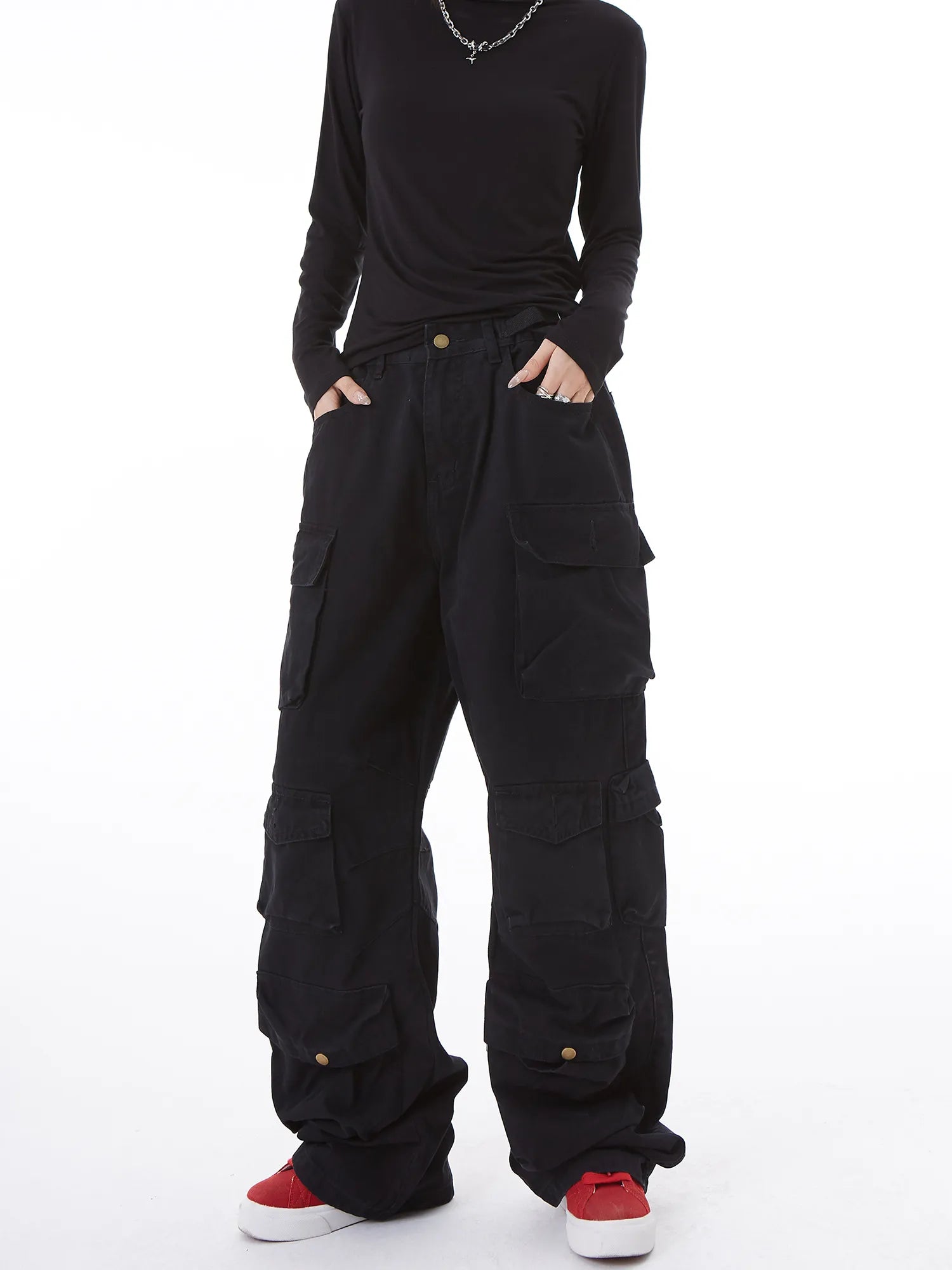 Isabella High Streetwear Loose Wide-Leg Pants