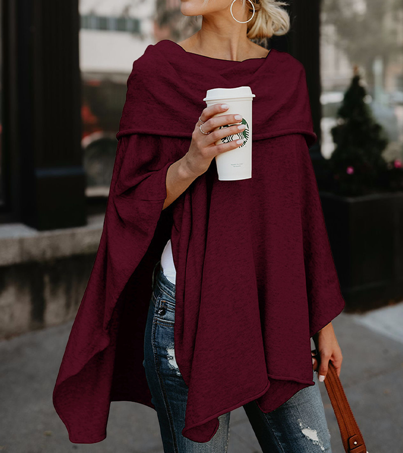Irregular Off Shoulder Shawl