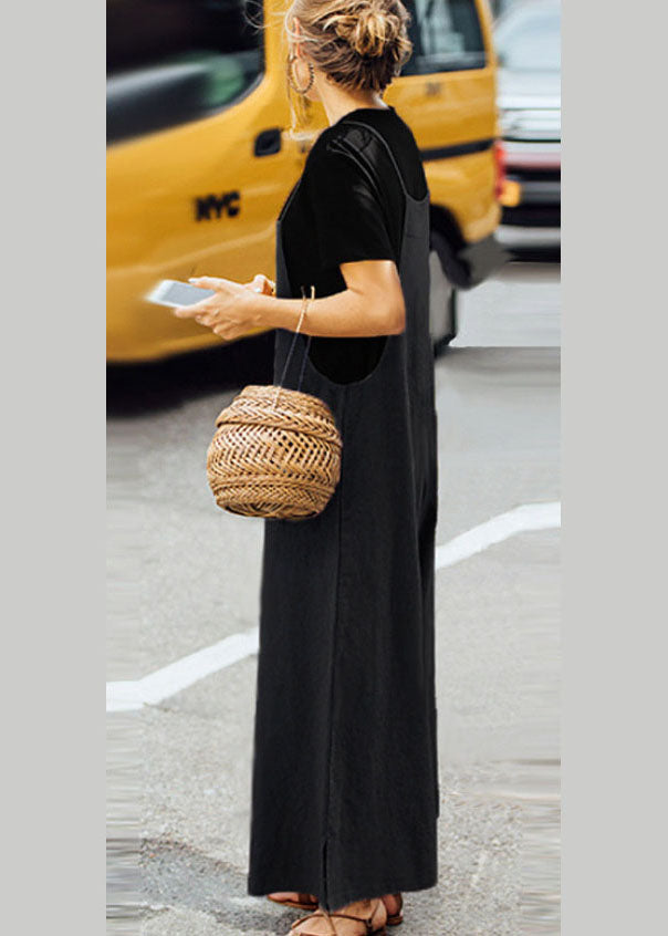 Plus Size Women Overalls Bib Pants Loose Pockets Jumpsuit