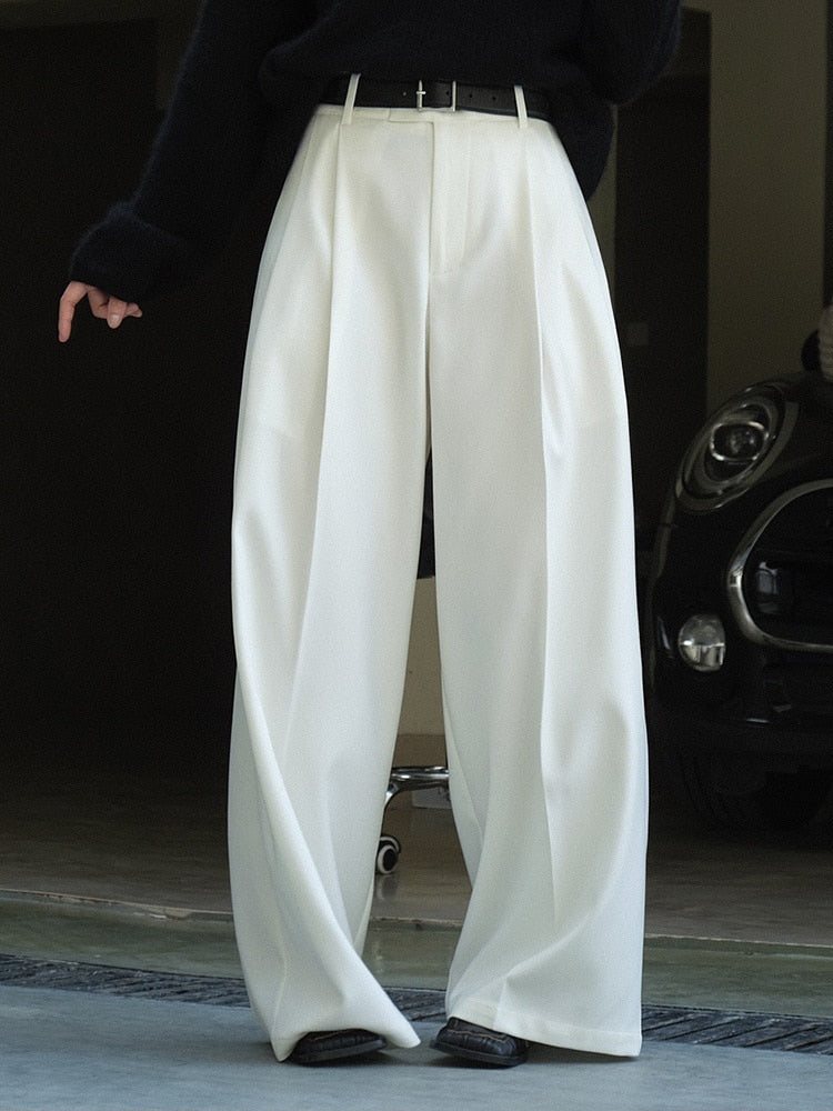 Classy Elegance Luxe Pleated Wide Leg Pants